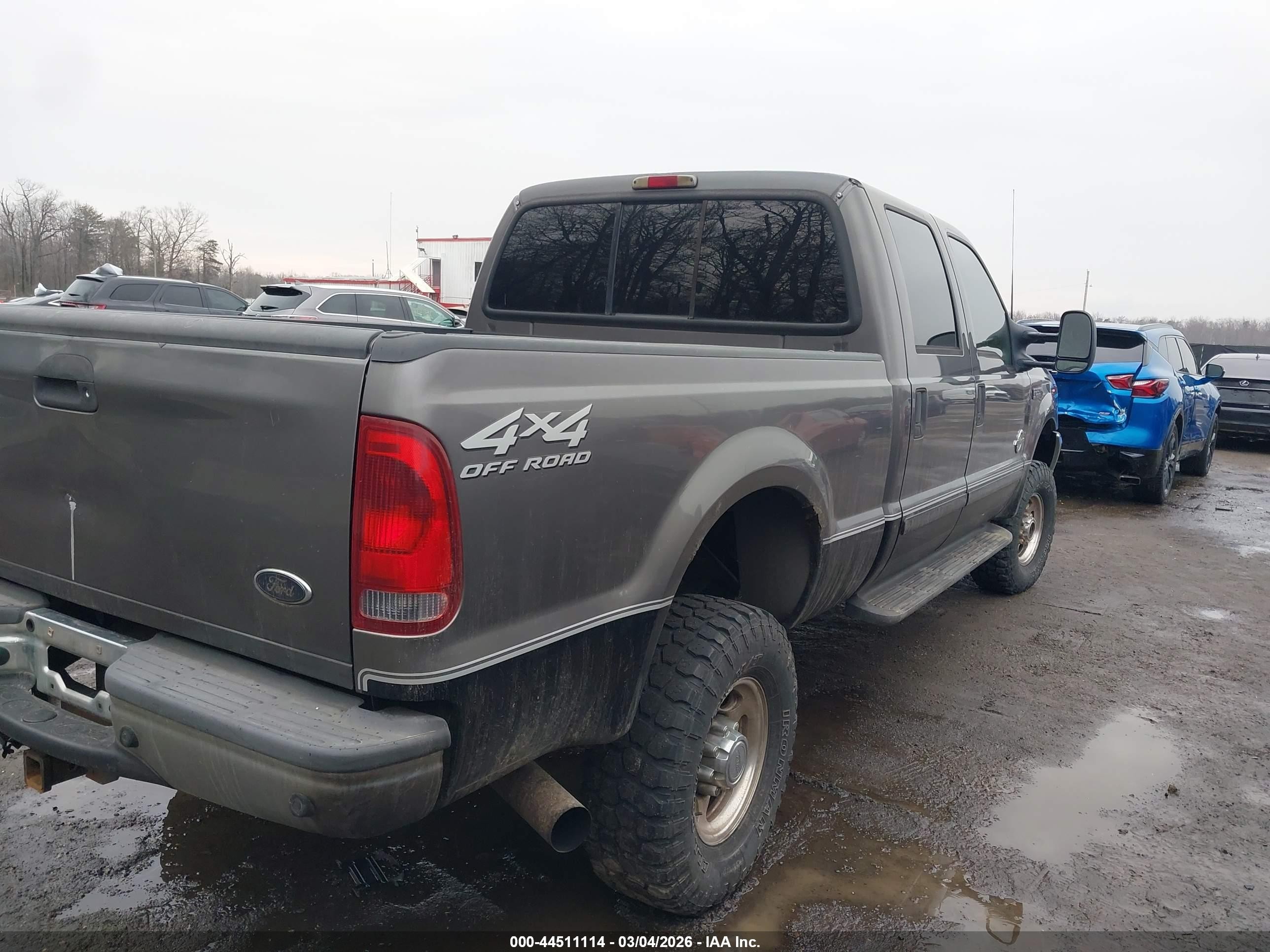 2002 Ford F-250 Lariat/xl/xlt Gray vin: 1FTNW21F42ED47873