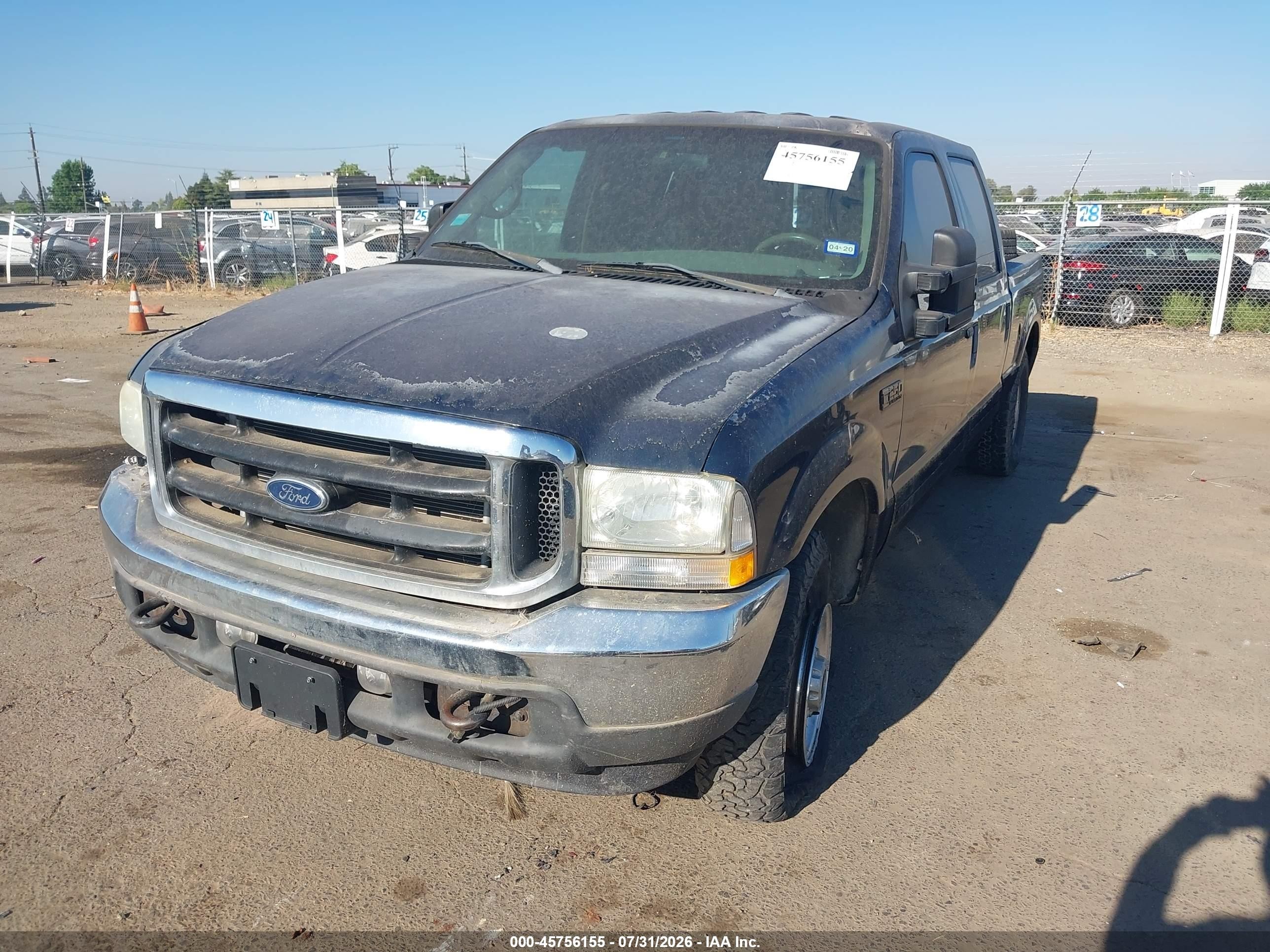 2001 Ford F-250 Lariat/xl/xlt Navy vin: 1FTNW21F51EB95102