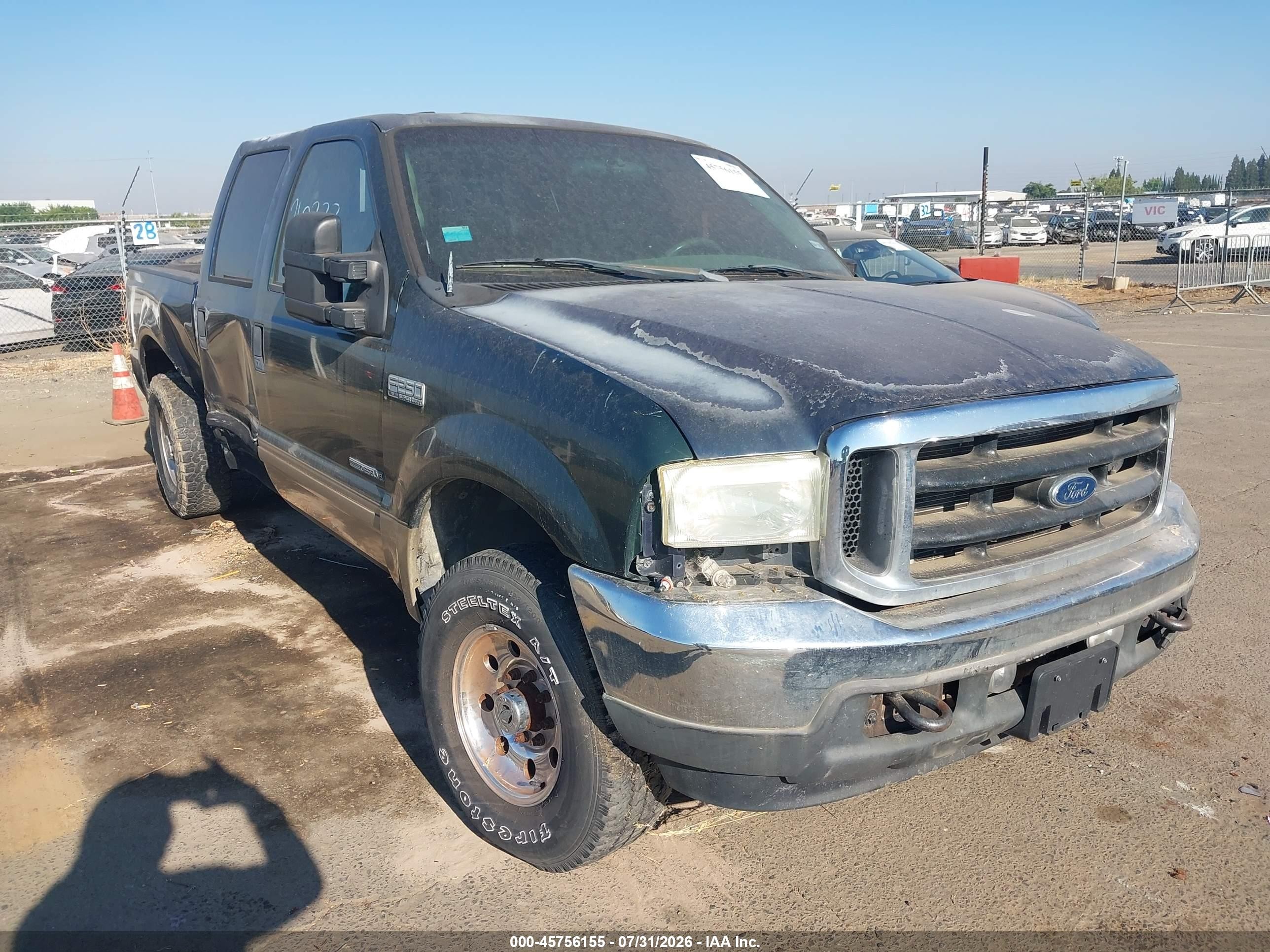 2001 Ford F-250 Lariat/xl/xlt Navy vin: 1FTNW21F51EB95102