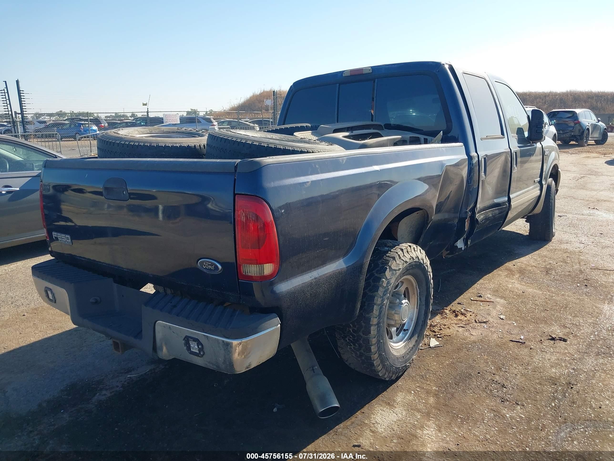 2001 Ford F-250 Lariat/xl/xlt Navy vin: 1FTNW21F51EB95102