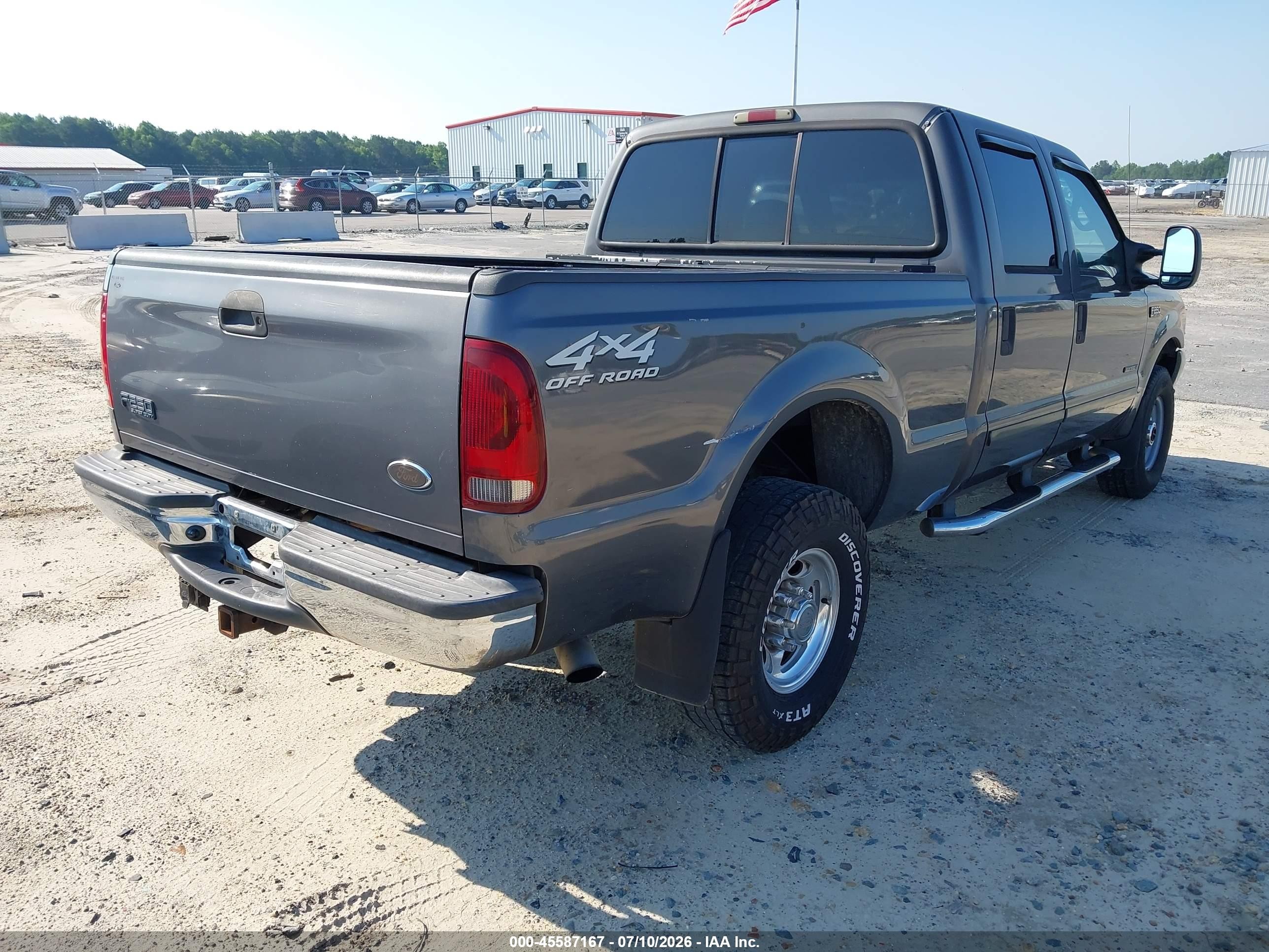2002 Ford F-250 Lariat/xl/xlt Серый vin: 1FTNW21F52ED15515