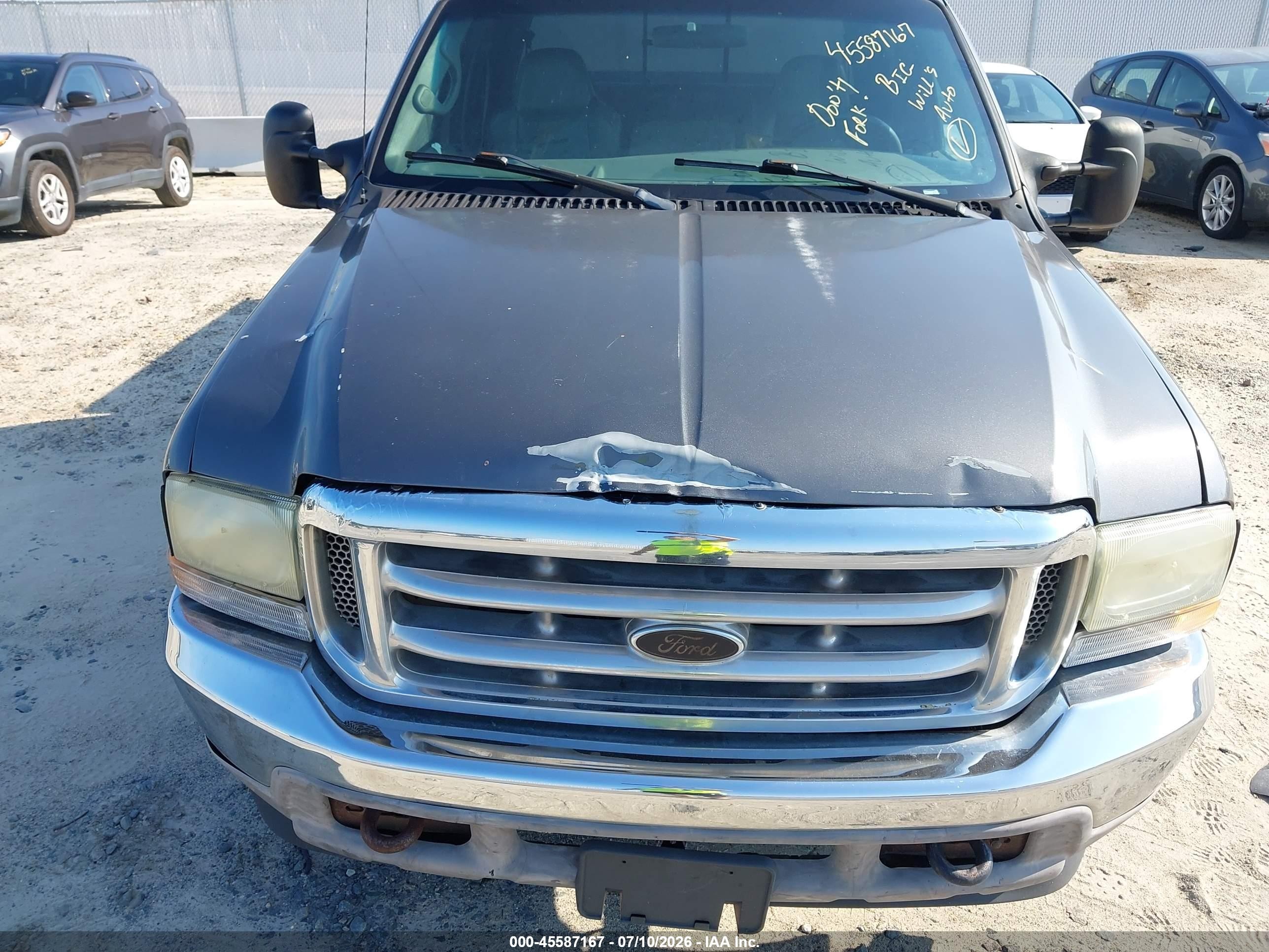 2002 Ford F-250 Lariat/xl/xlt Серый vin: 1FTNW21F52ED15515