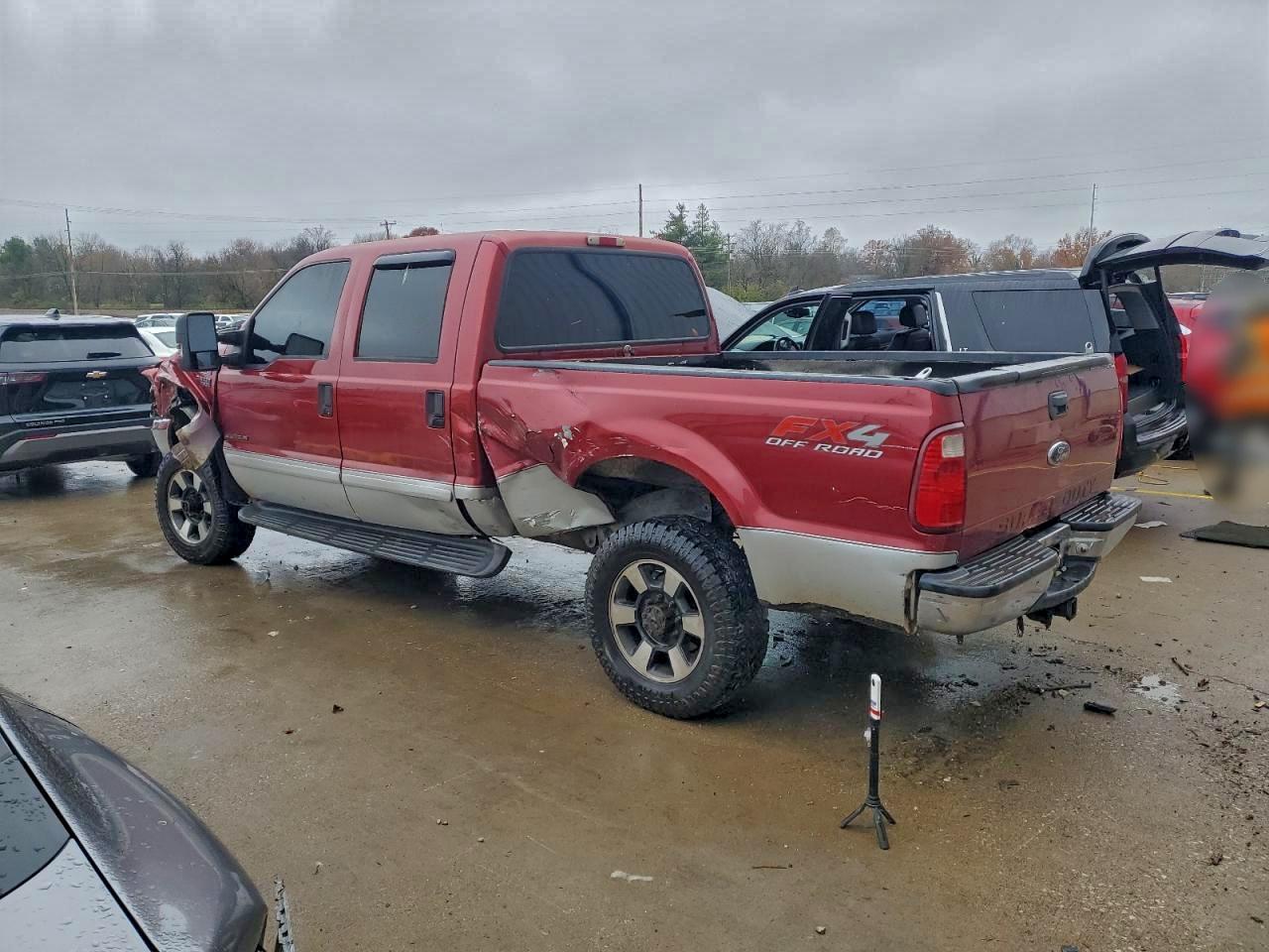 2002 Ford F250 Super Duty Maroon vin: 1FTNW21F52ED44819