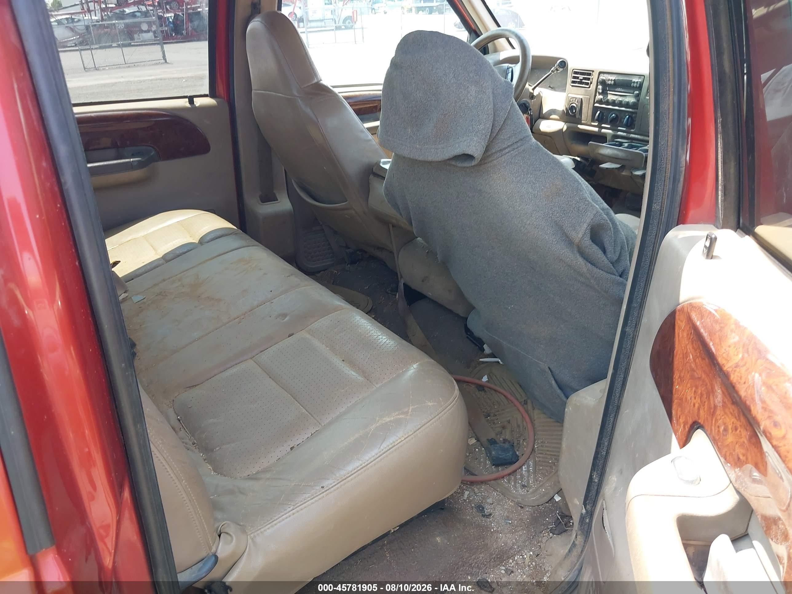 2001 Ford F-250 Lariat/xl/xlt Orange vin: 1FTNW21F61EB31179