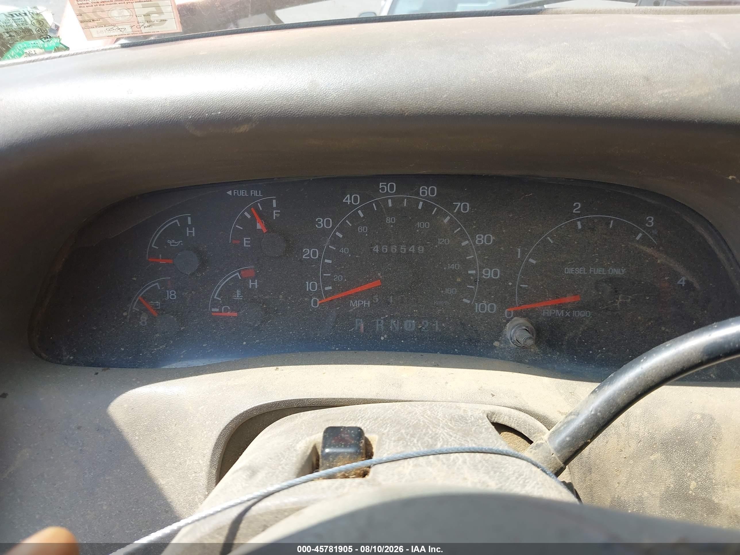 2001 Ford F-250 Lariat/xl/xlt Orange vin: 1FTNW21F61EB31179