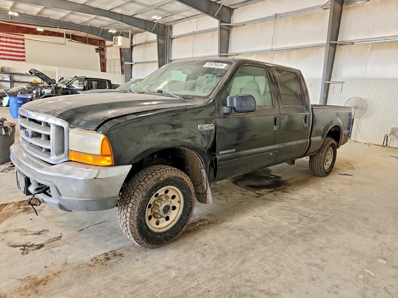 2001 Ford F250 Super Duty Green vin: 1FTNW21F71EA42429