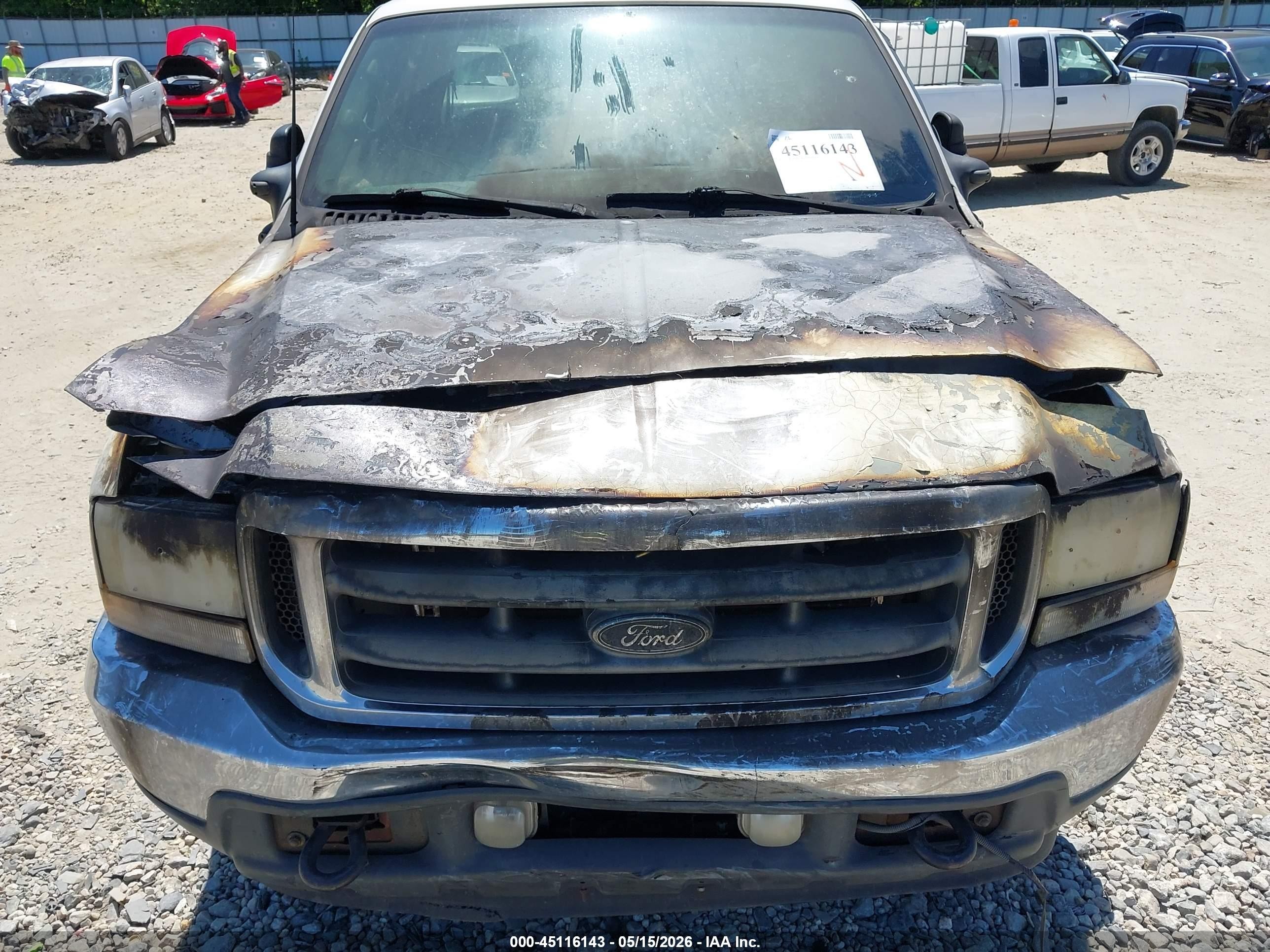 2002 Ford F-250 Lariat/xl/xlt White vin: 1FTNW21F72EA22246