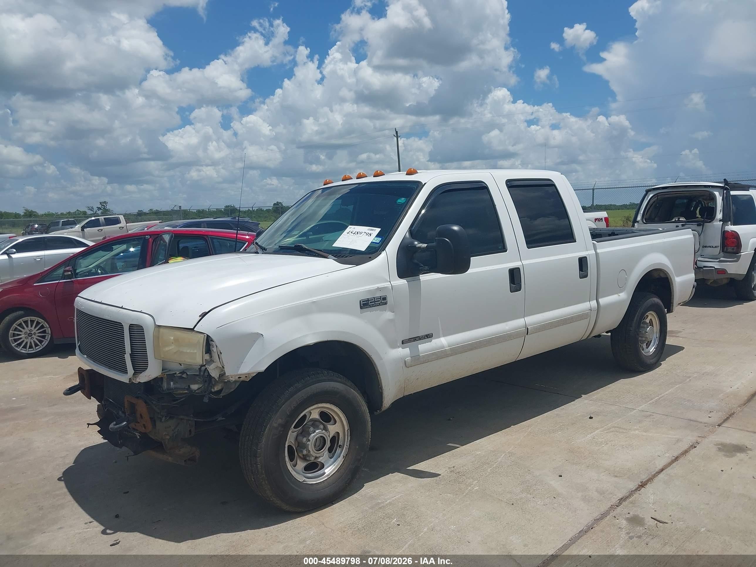 2002 Ford F-250 Lariat/xl/xlt White vin: 1FTNW21F72EB76763