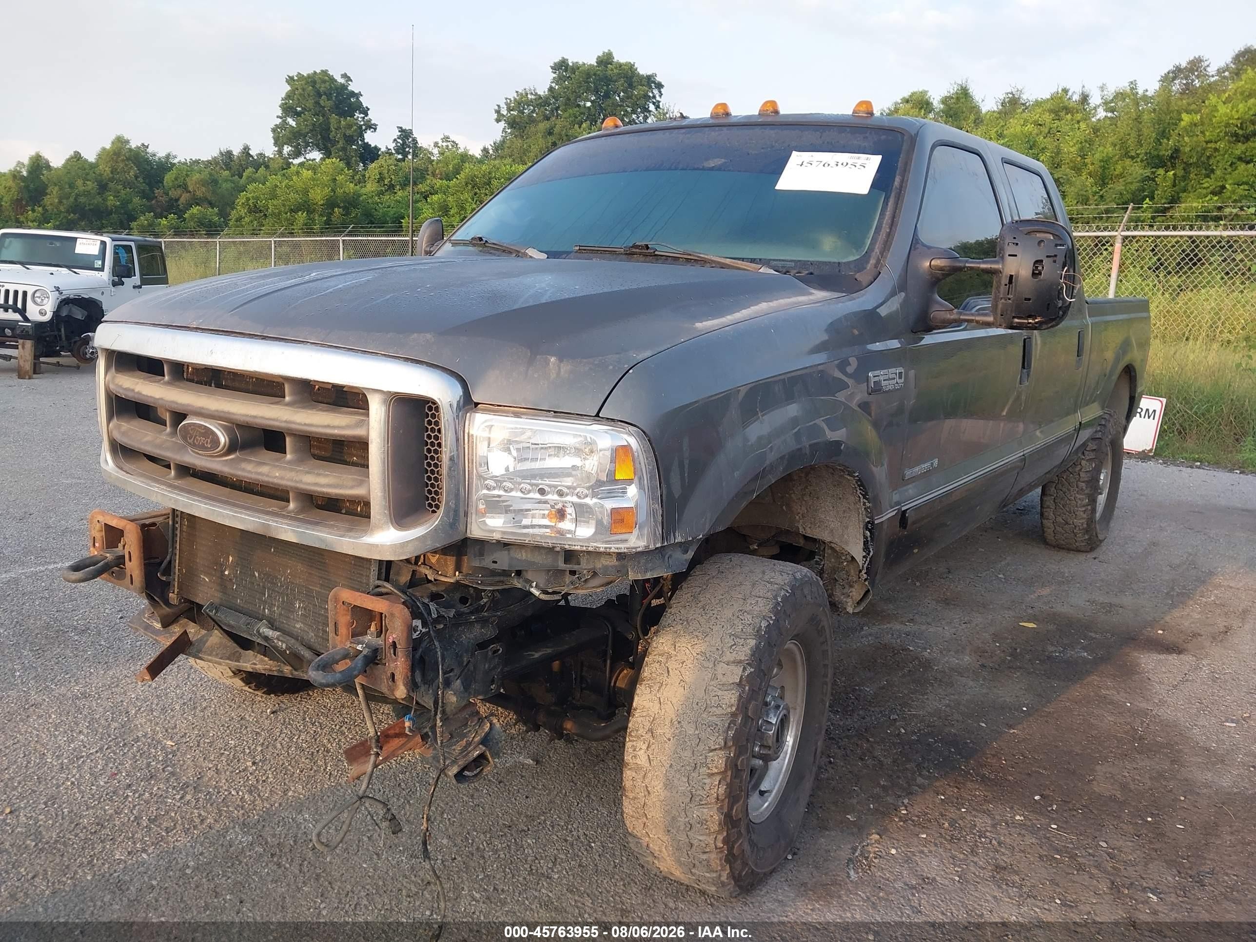 2002 Ford F-250 Lariat/xl/xlt Gray vin: 1FTNW21F72EC38582