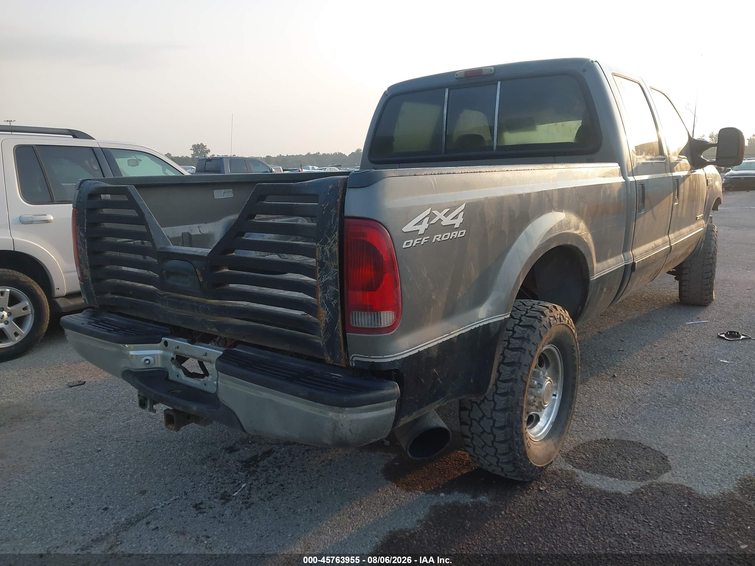 2002 Ford F-250 Lariat/xl/xlt Gray vin: 1FTNW21F72EC38582