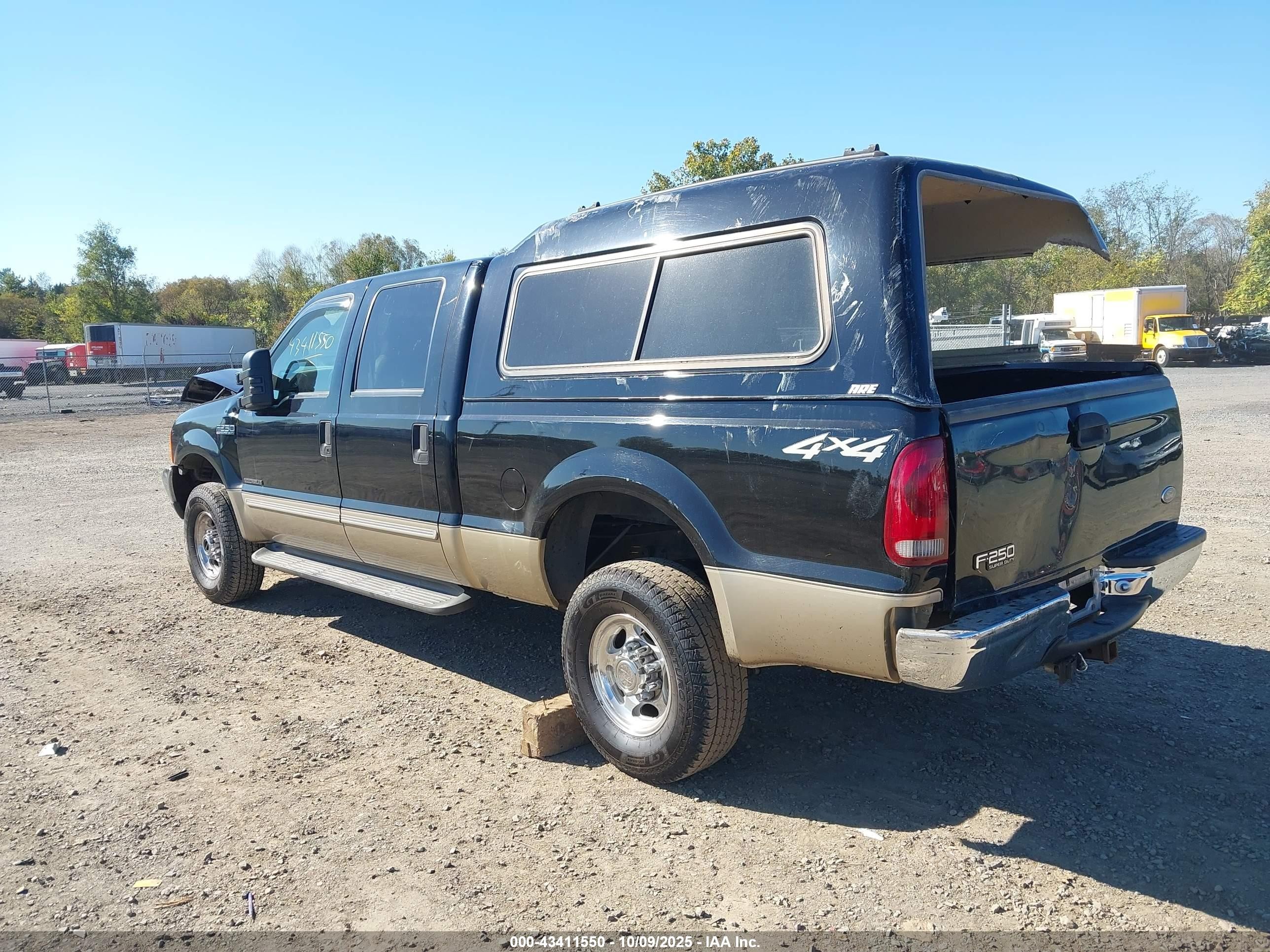 2000 Ford F-250 Lariat/xl/xlt Blue vin: 1FTNW21F7YEC70568