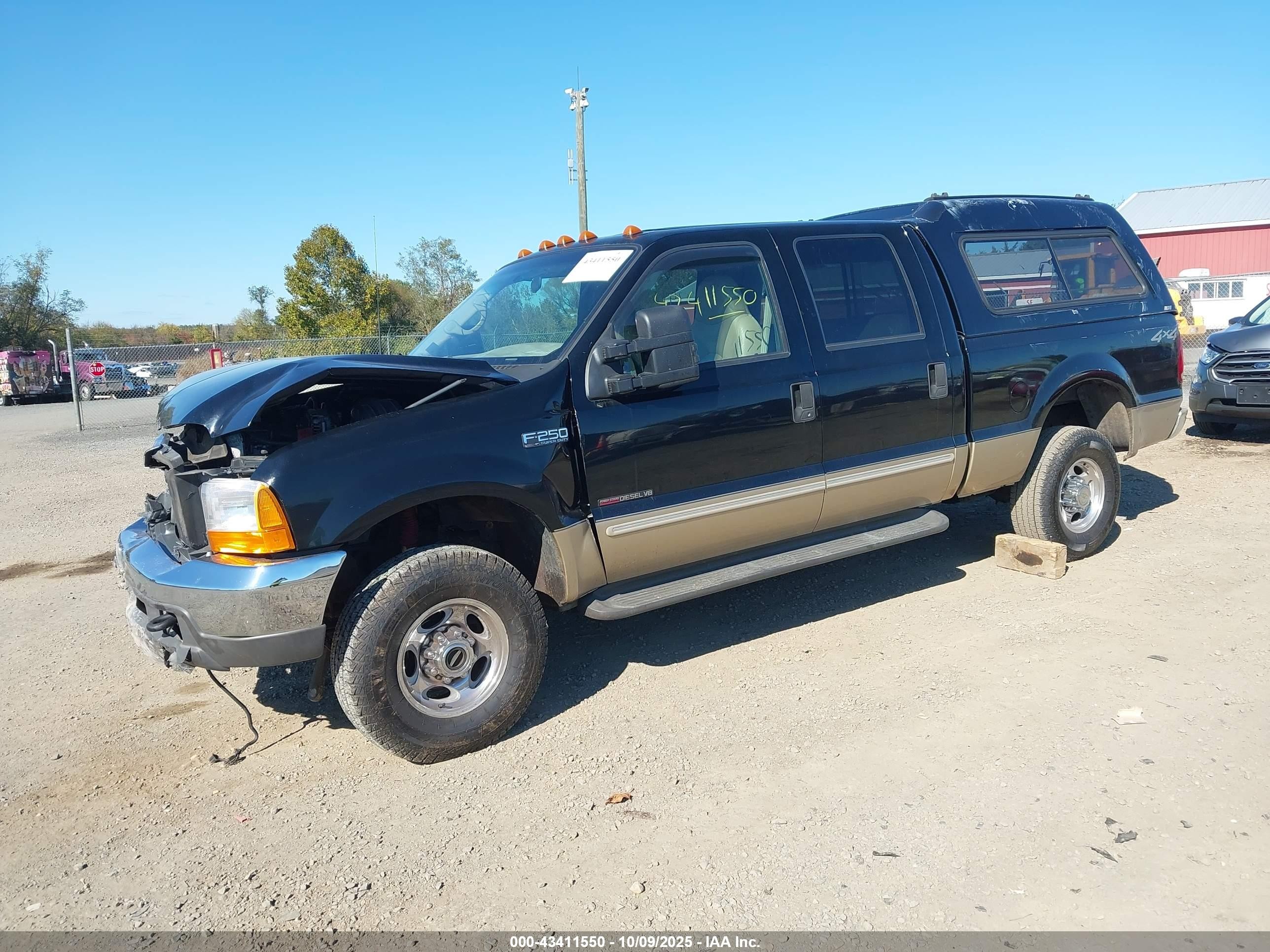 2000 Ford F-250 Lariat/xl/xlt Blue vin: 1FTNW21F7YEC70568