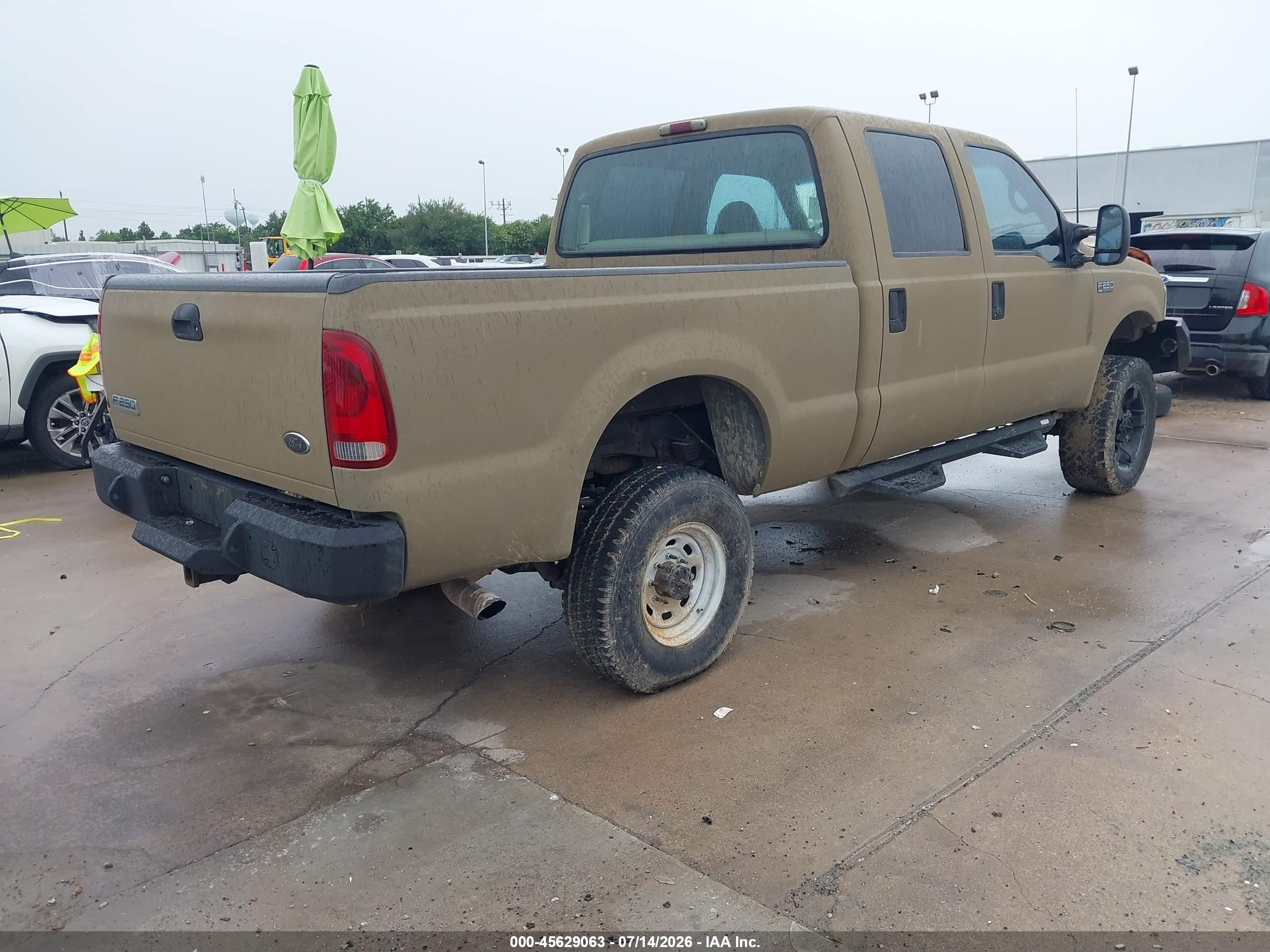 2001 Ford F-250 Lariat/xl/xlt Brown vin: 1FTNW21F81EC65532