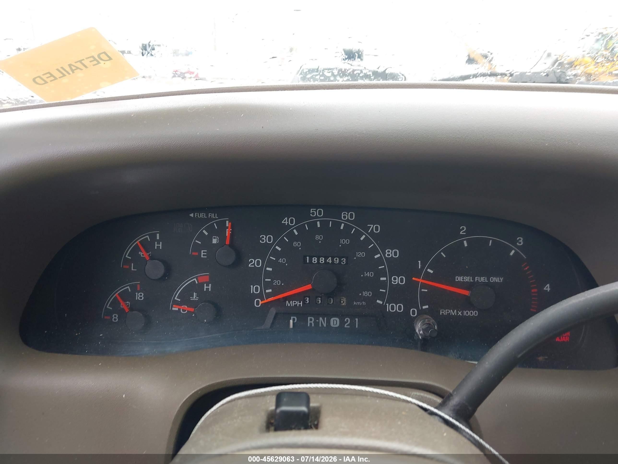 2001 Ford F-250 Lariat/xl/xlt Brown vin: 1FTNW21F81EC65532