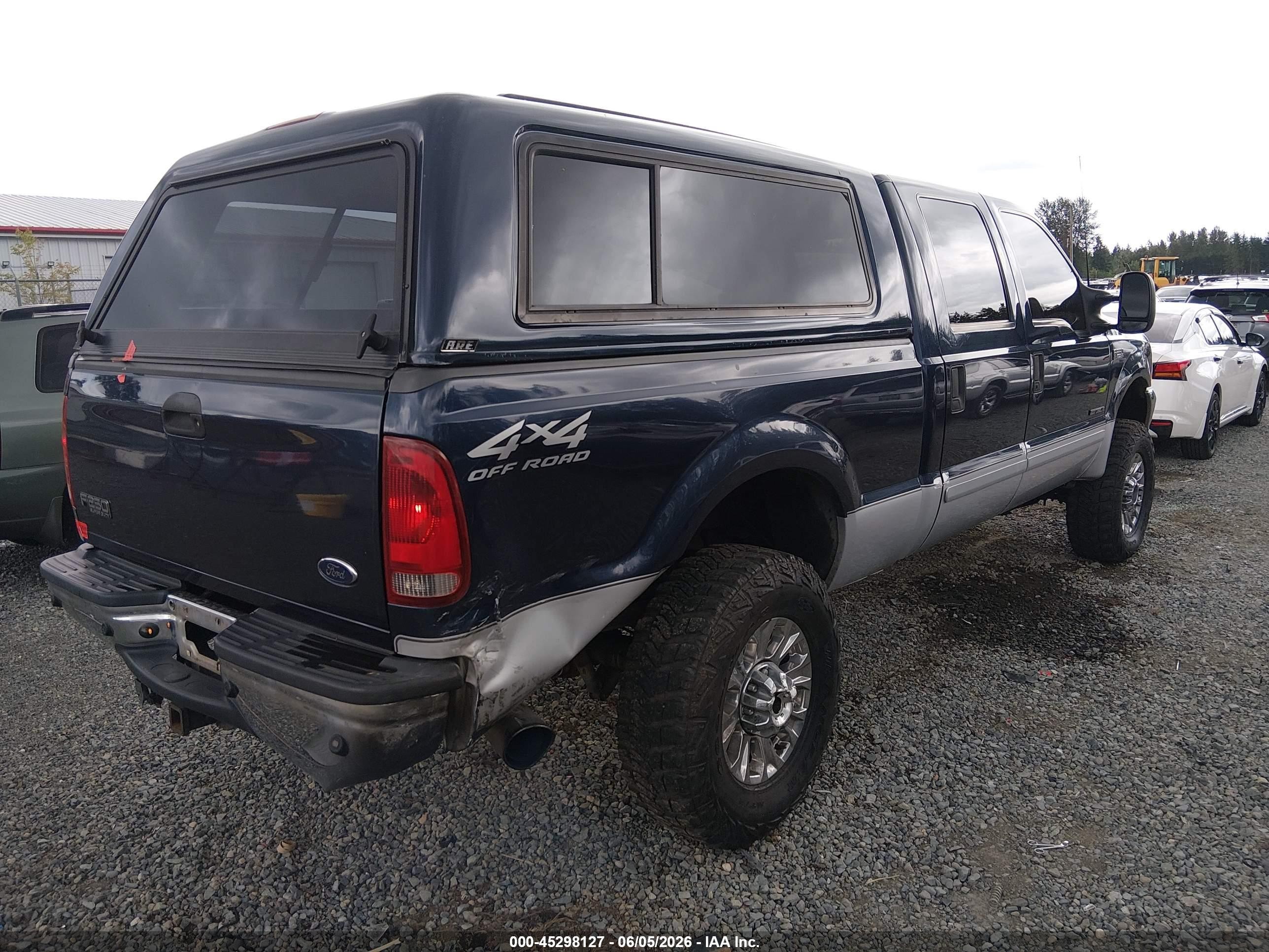 2002 Ford F-250 Lariat/xl/xlt Синий vin: 1FTNW21F82EA68412