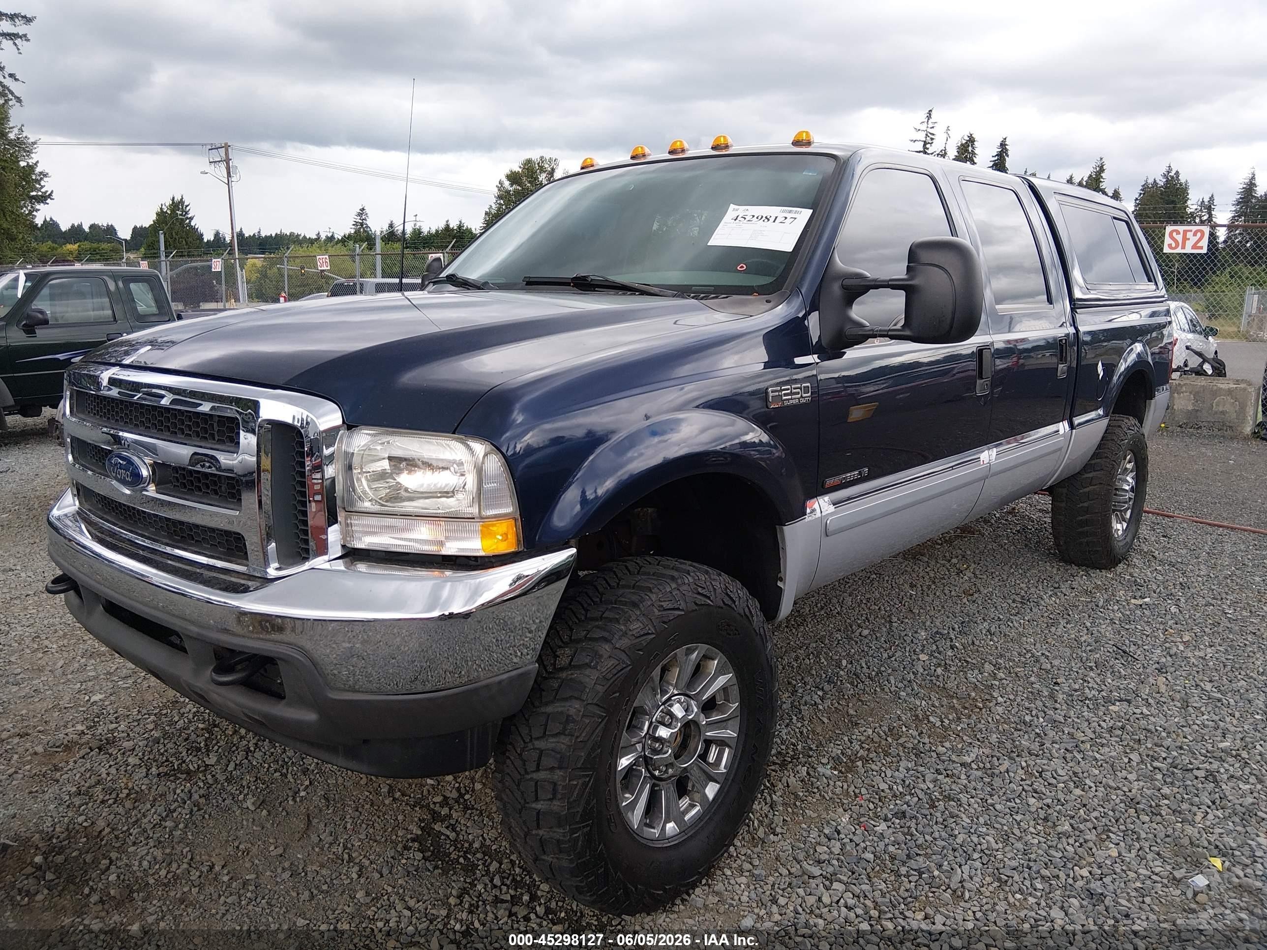 2002 Ford F-250 Lariat/xl/xlt Синий vin: 1FTNW21F82EA68412