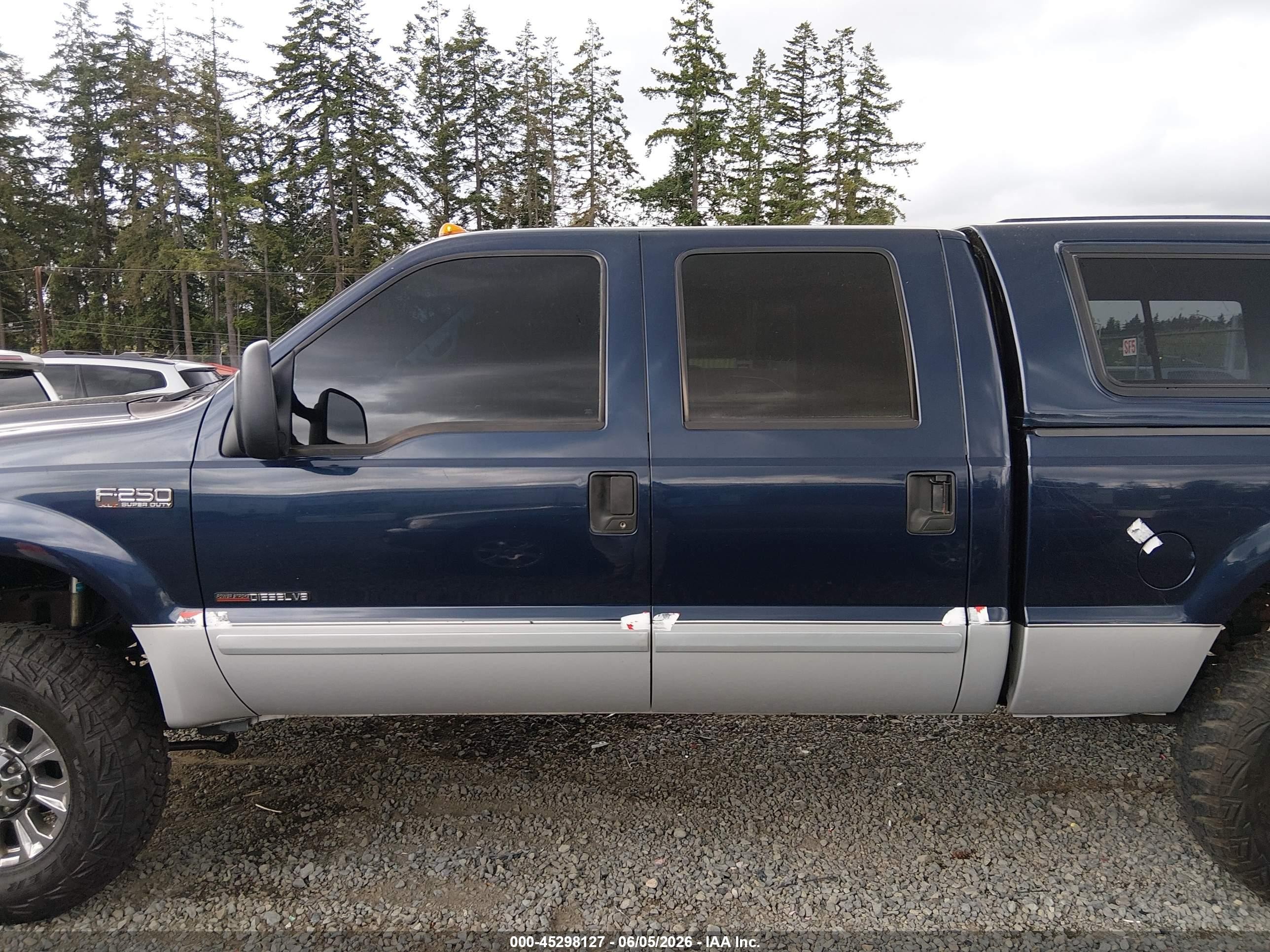 2002 Ford F-250 Lariat/xl/xlt Синий vin: 1FTNW21F82EA68412