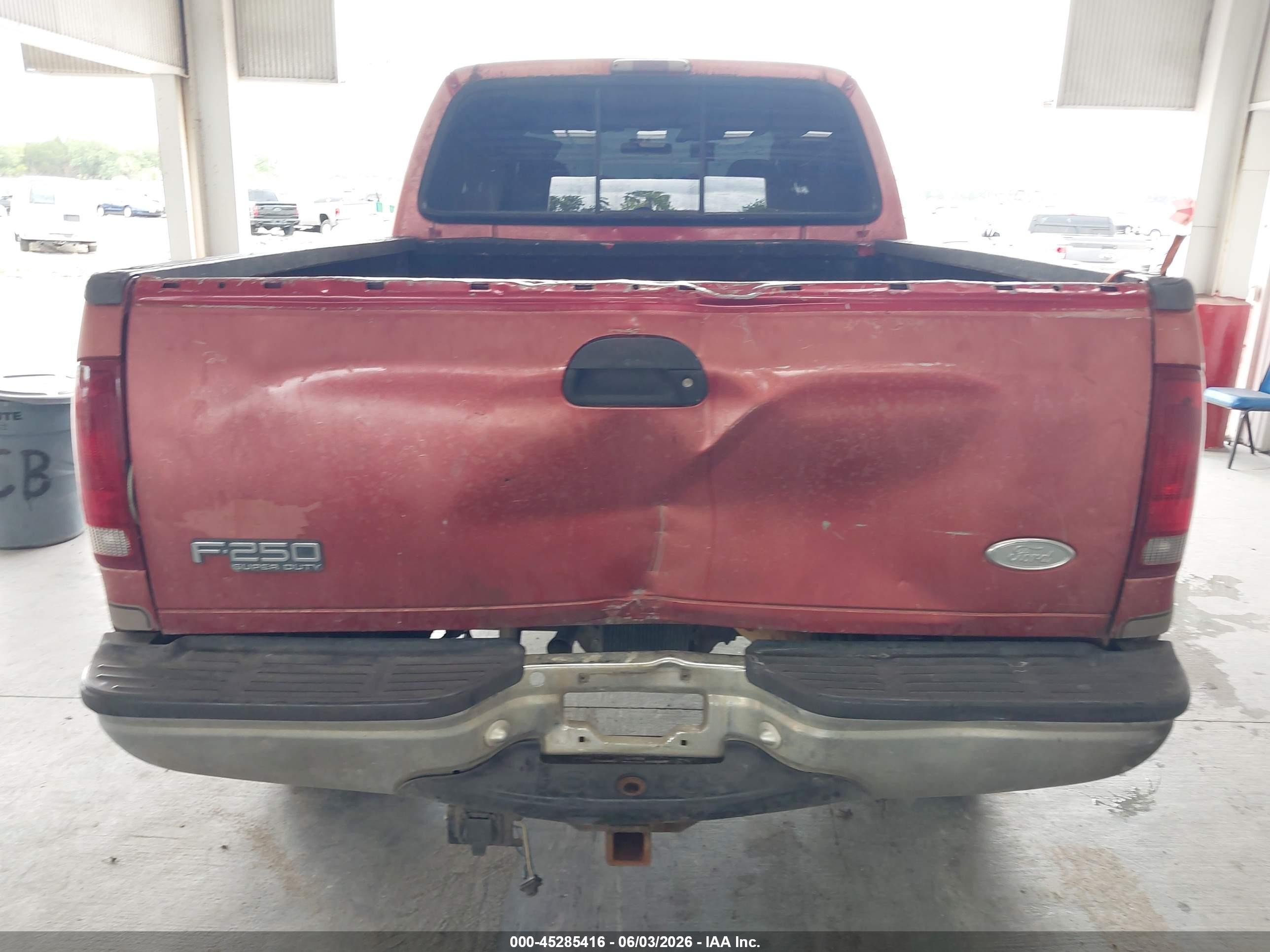 2003 Ford F-250 Lariat/xl/xlt Maroon vin: 1FTNW21F83EA13606