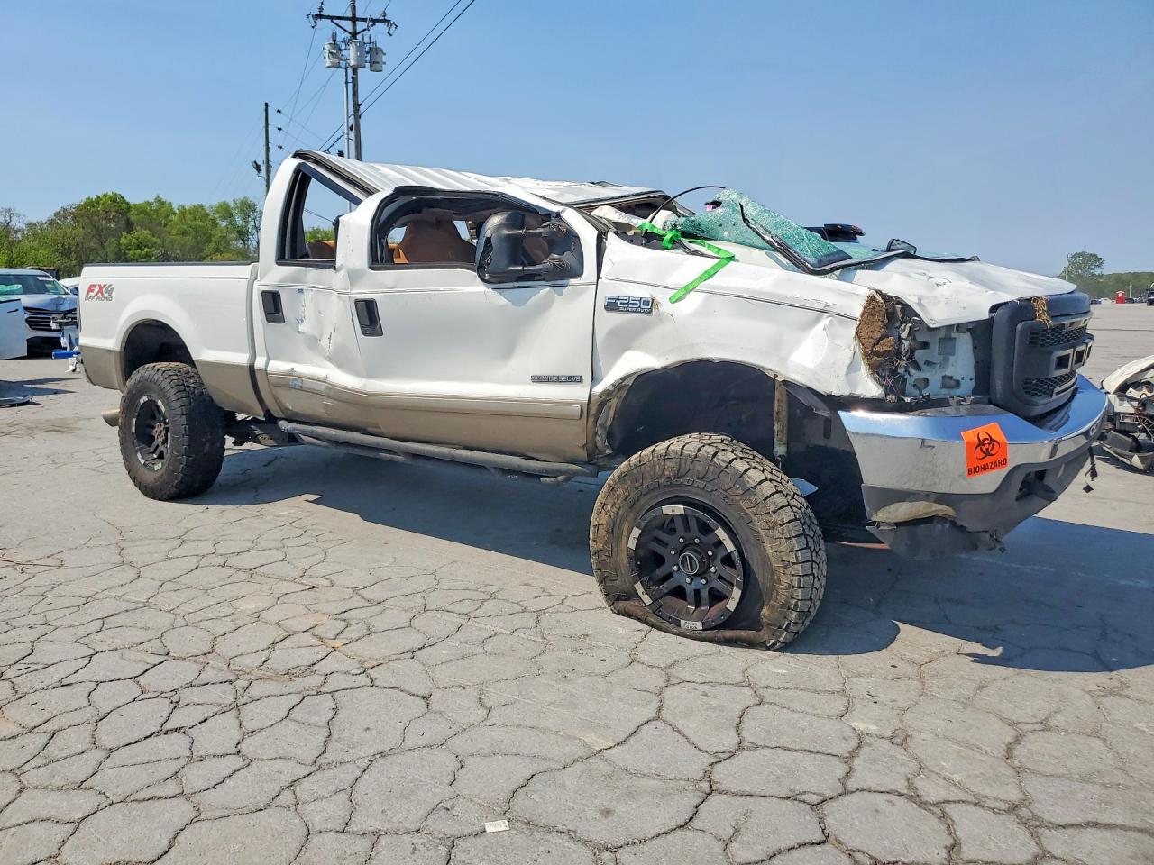 2003 Ford F250 Super Duty White vin: 1FTNW21F83EB09803