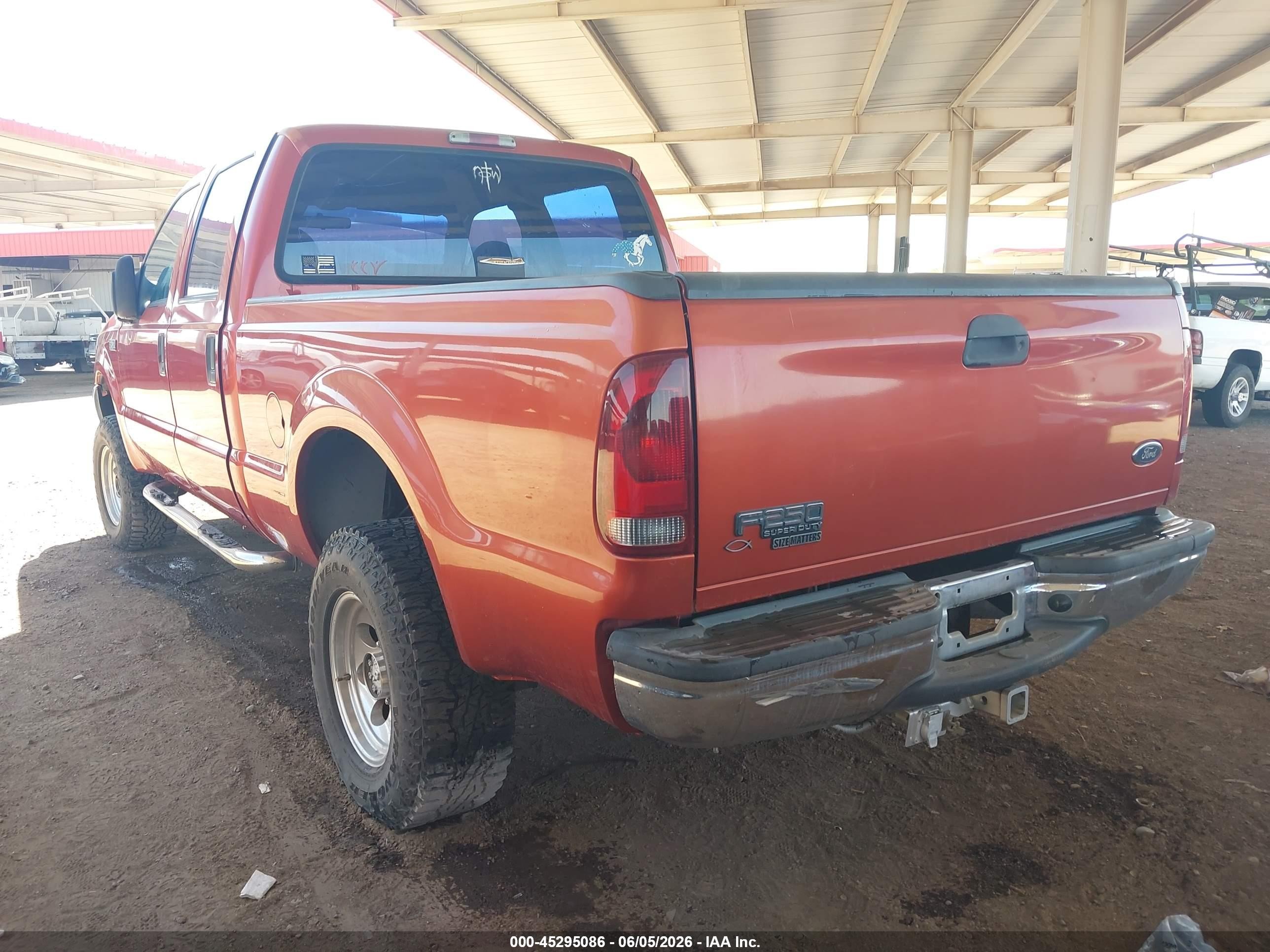 2001 Ford F-250 Lariat/xl/xlt Orange vin: 1FTNW21F91EC49033