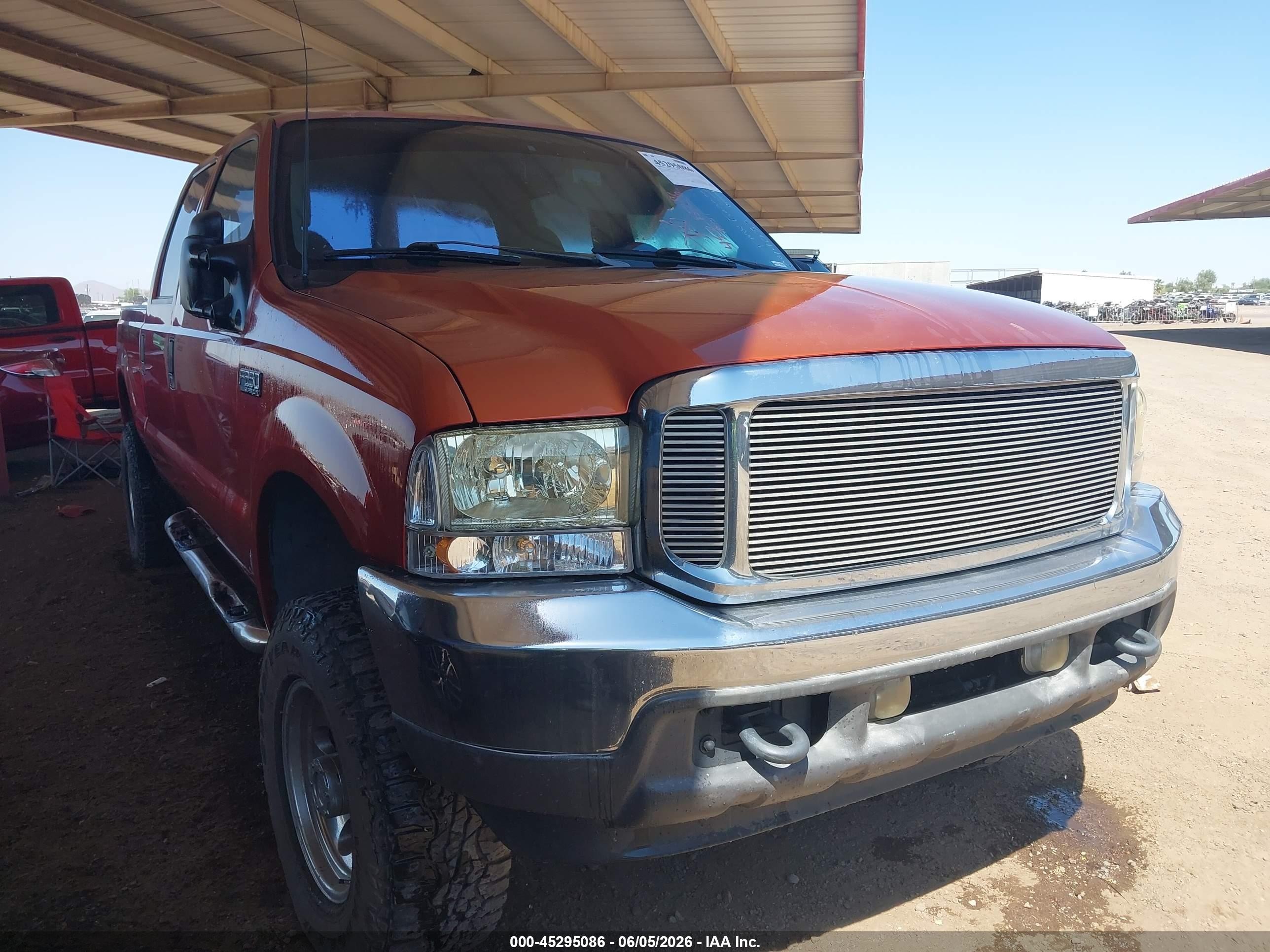 2001 Ford F-250 Lariat/xl/xlt Orange vin: 1FTNW21F91EC49033