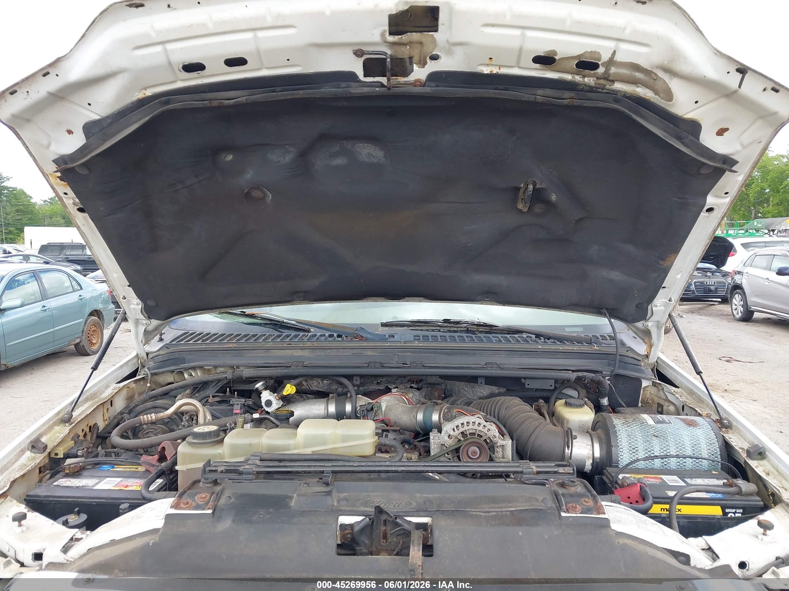 2001 Ford F-250 Lariat/xl/xlt White vin: 1FTNW21F91ED55174