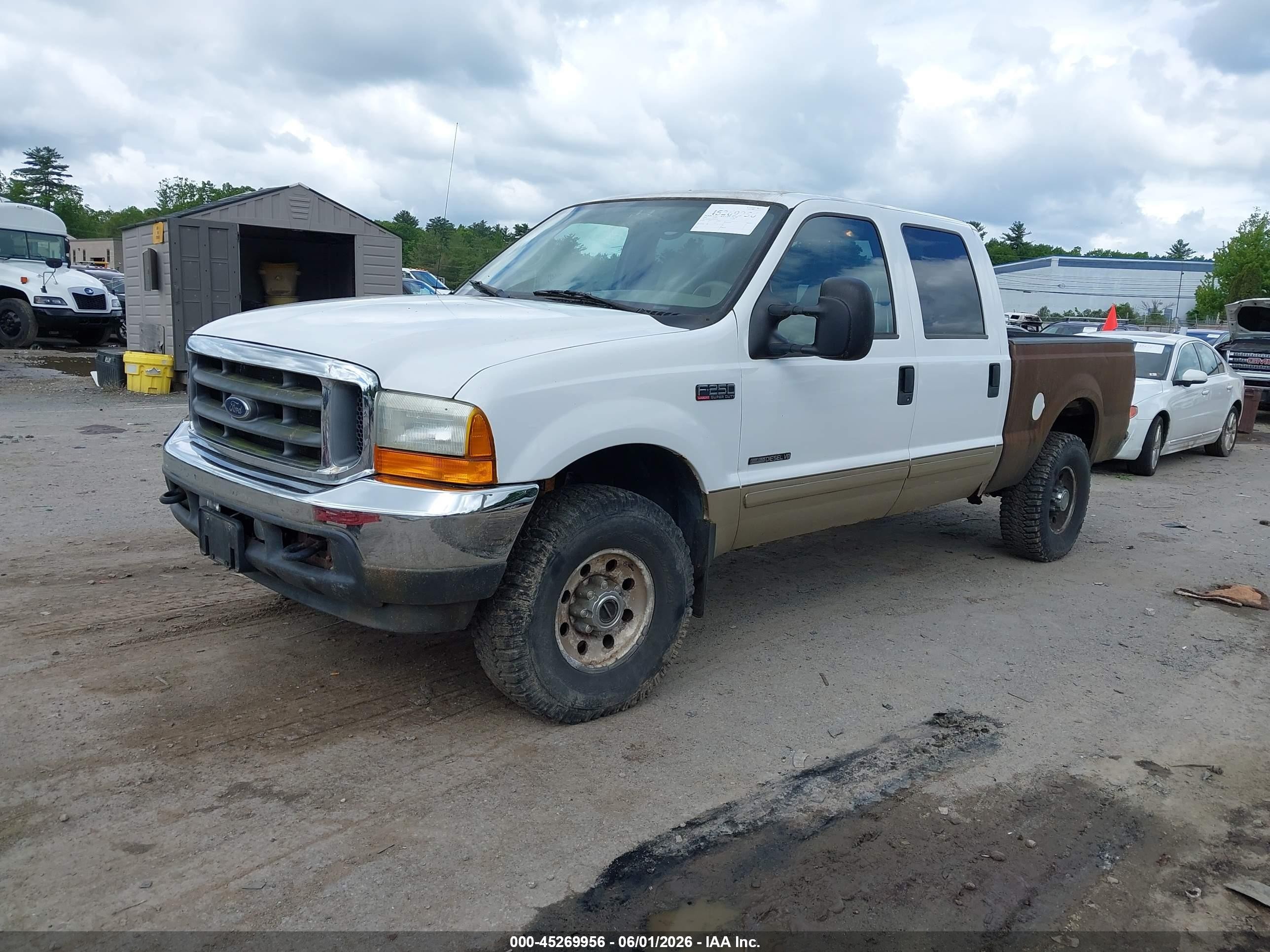 2001 Ford F-250 Lariat/xl/xlt White vin: 1FTNW21F91ED55174