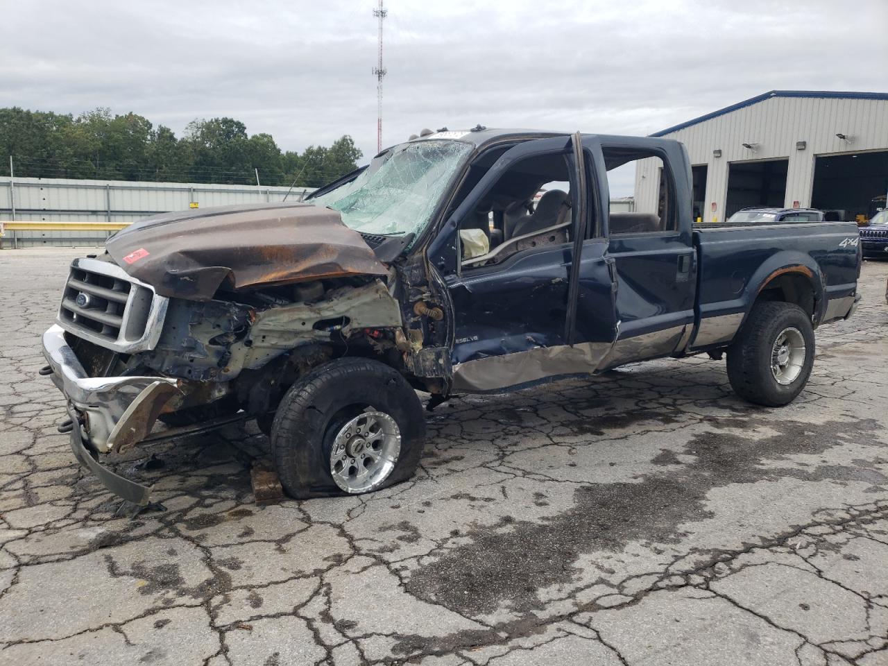 2000 Ford F250 Super Duty Blue vin: 1FTNW21F9YEE38436