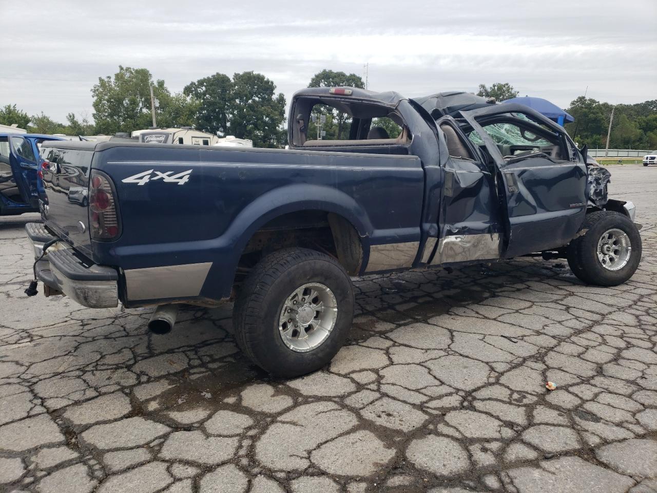 2000 Ford F250 Super Duty Blue vin: 1FTNW21F9YEE38436