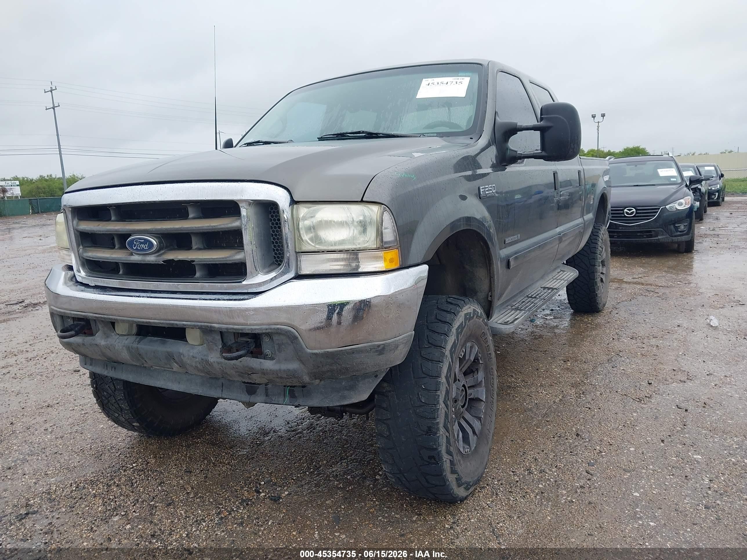 2002 Ford F-250 Lariat/xl/xlt Gray vin: 1FTNW21FX2EB67488