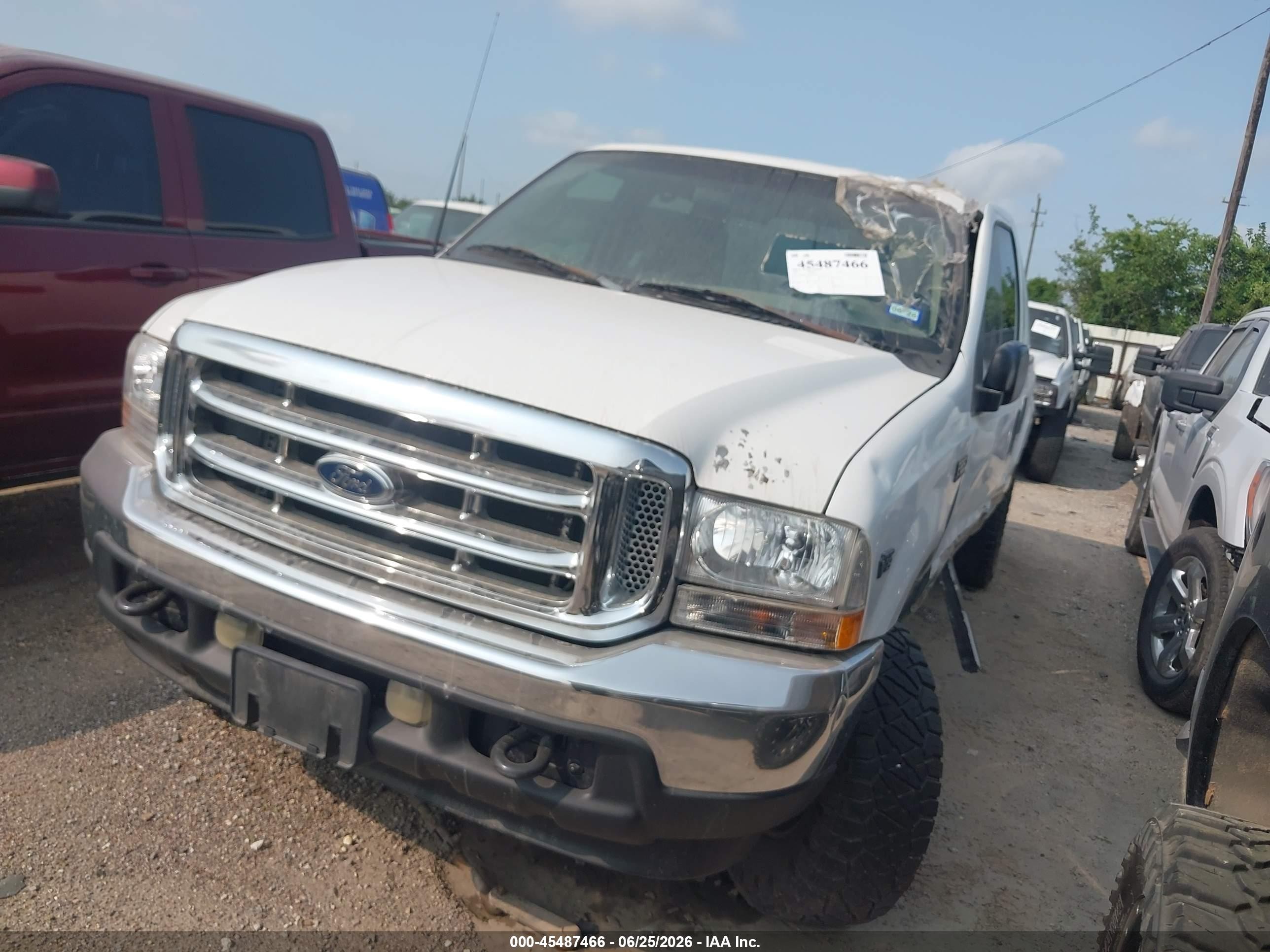2001 Ford F-250 Lariat/xl/xlt White vin: 1FTNW21L01EC20235