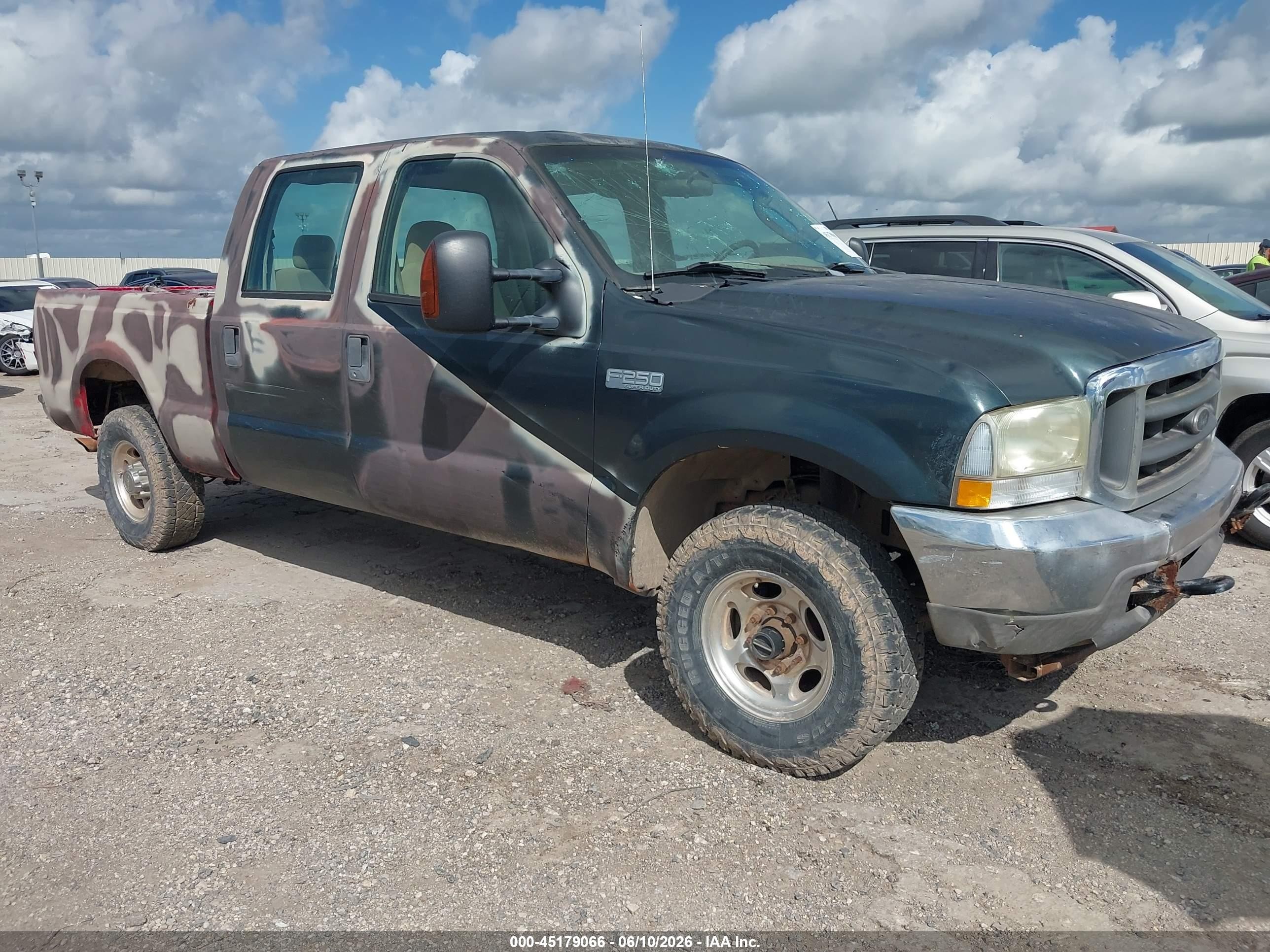 2004 Ford F-250 Lariat/xl/xlt Green vin: 1FTNW21L04EB09995