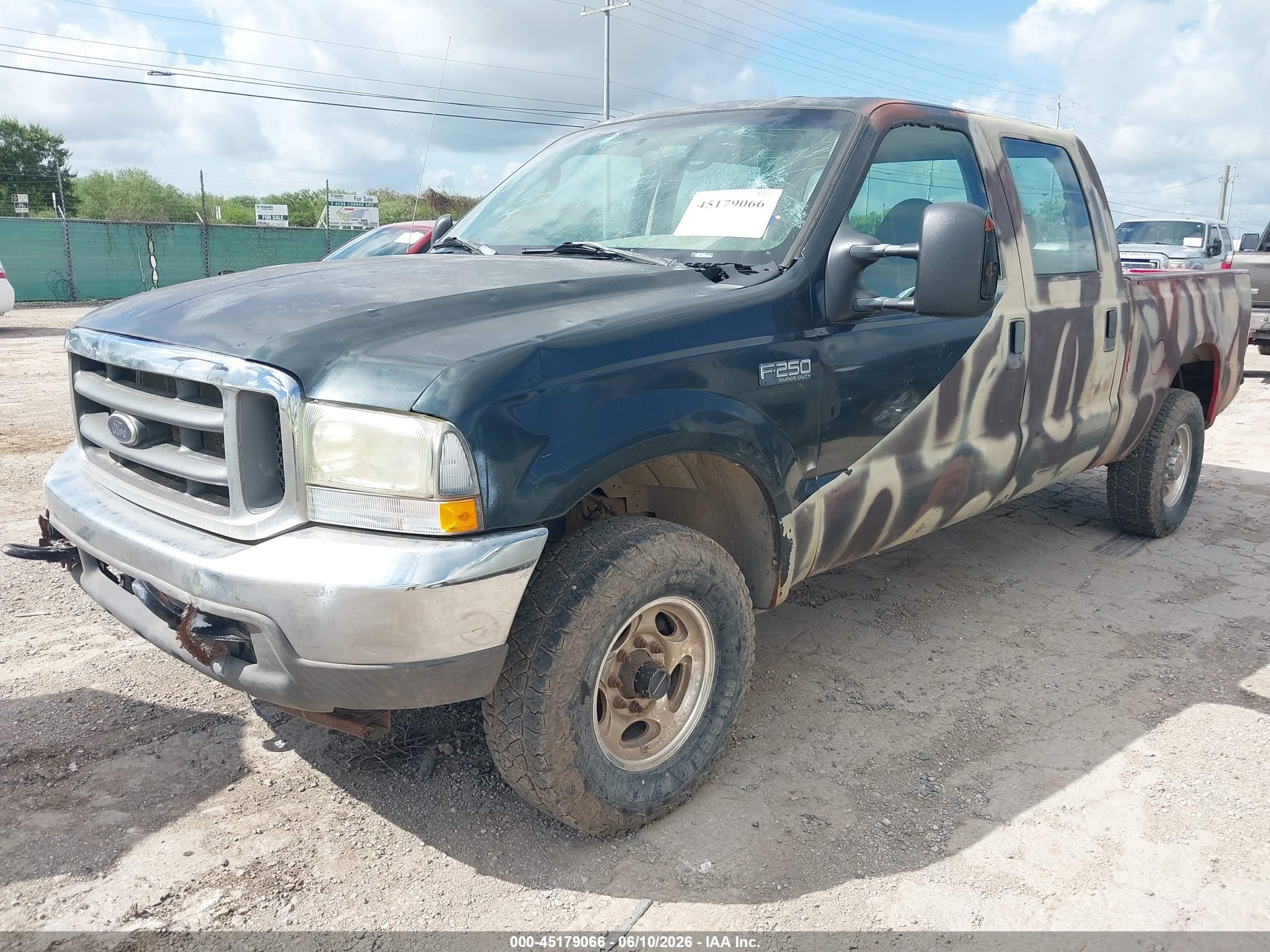 2004 Ford F-250 Lariat/xl/xlt Green vin: 1FTNW21L04EB09995