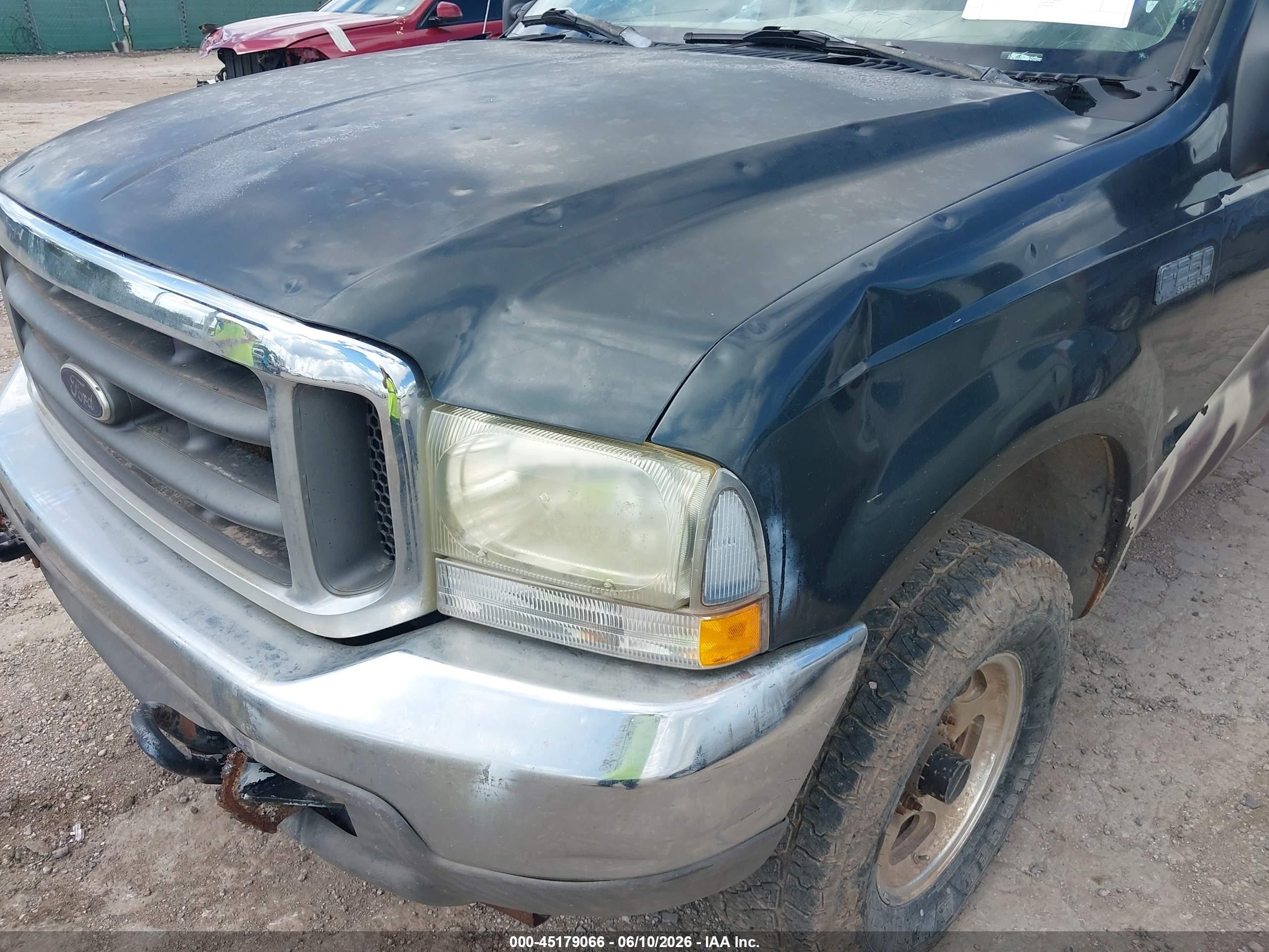 2004 Ford F-250 Lariat/xl/xlt Green vin: 1FTNW21L04EB09995