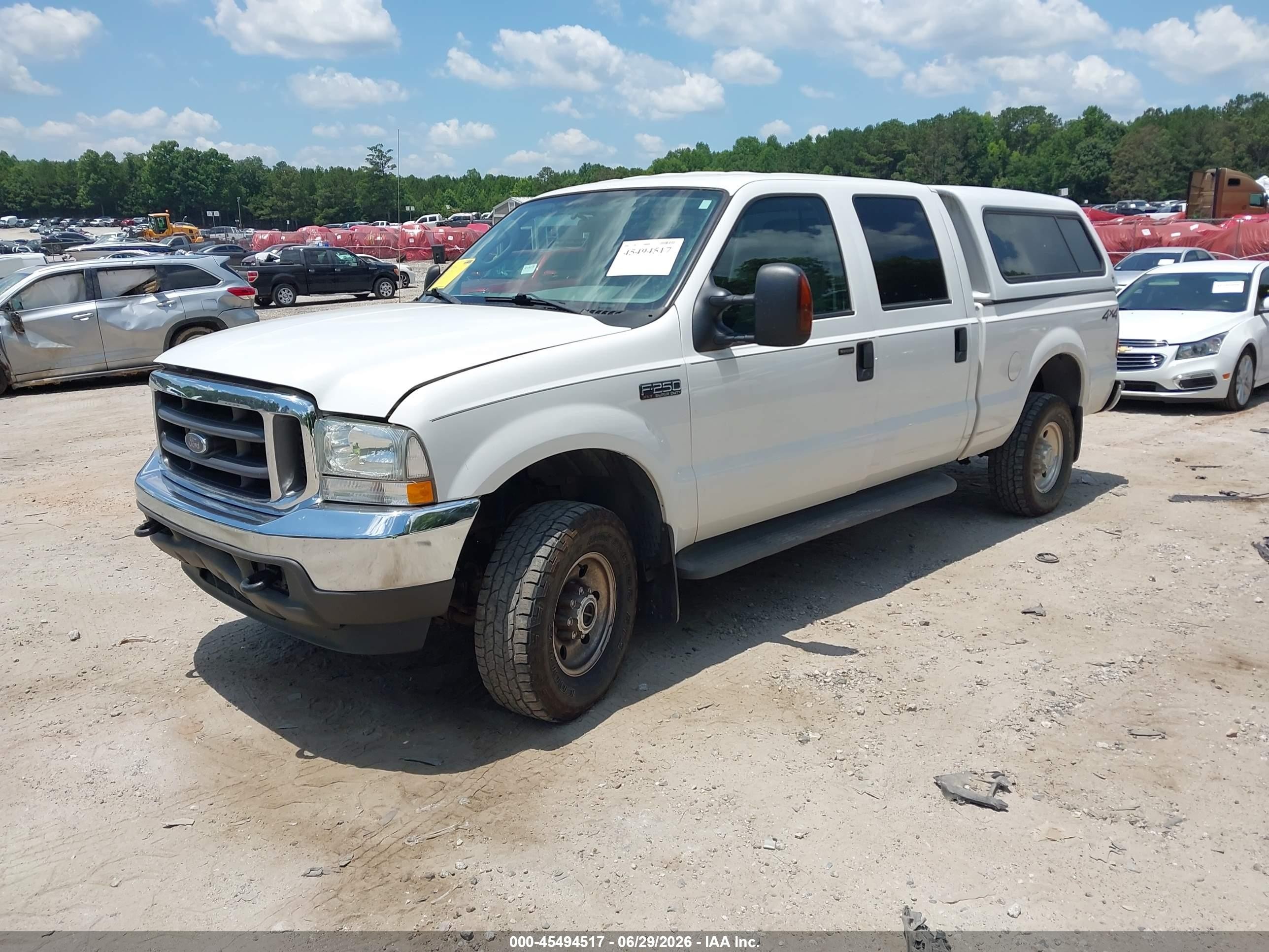 2004 Ford F-250 Lariat/xl/xlt White vin: 1FTNW21L04ED56367