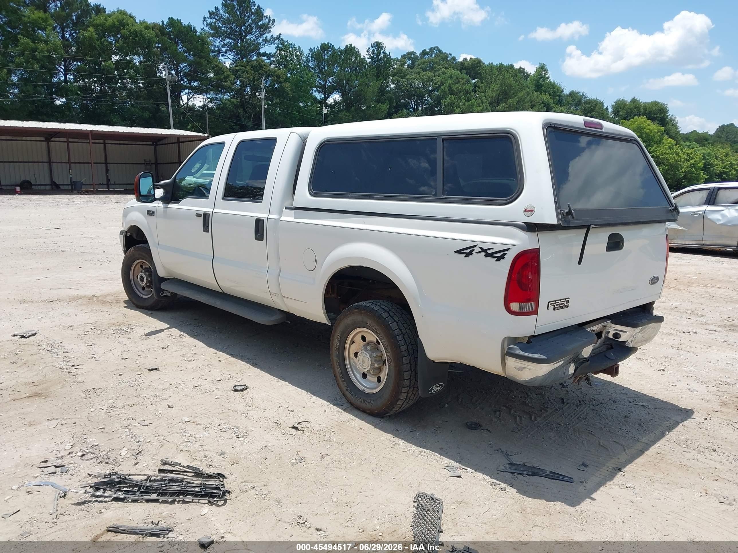 2004 Ford F-250 Lariat/xl/xlt White vin: 1FTNW21L04ED56367