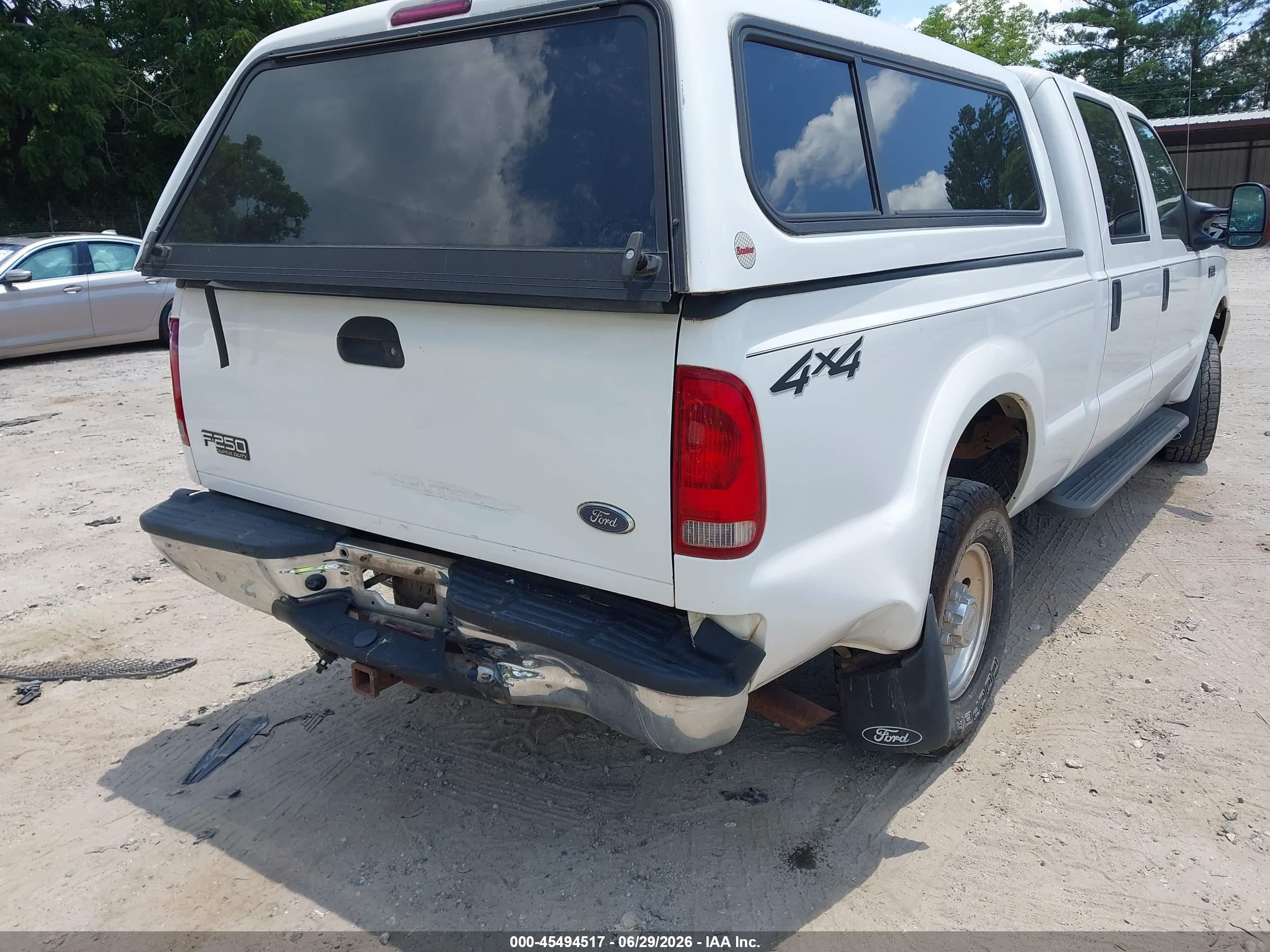 2004 Ford F-250 Lariat/xl/xlt White vin: 1FTNW21L04ED56367