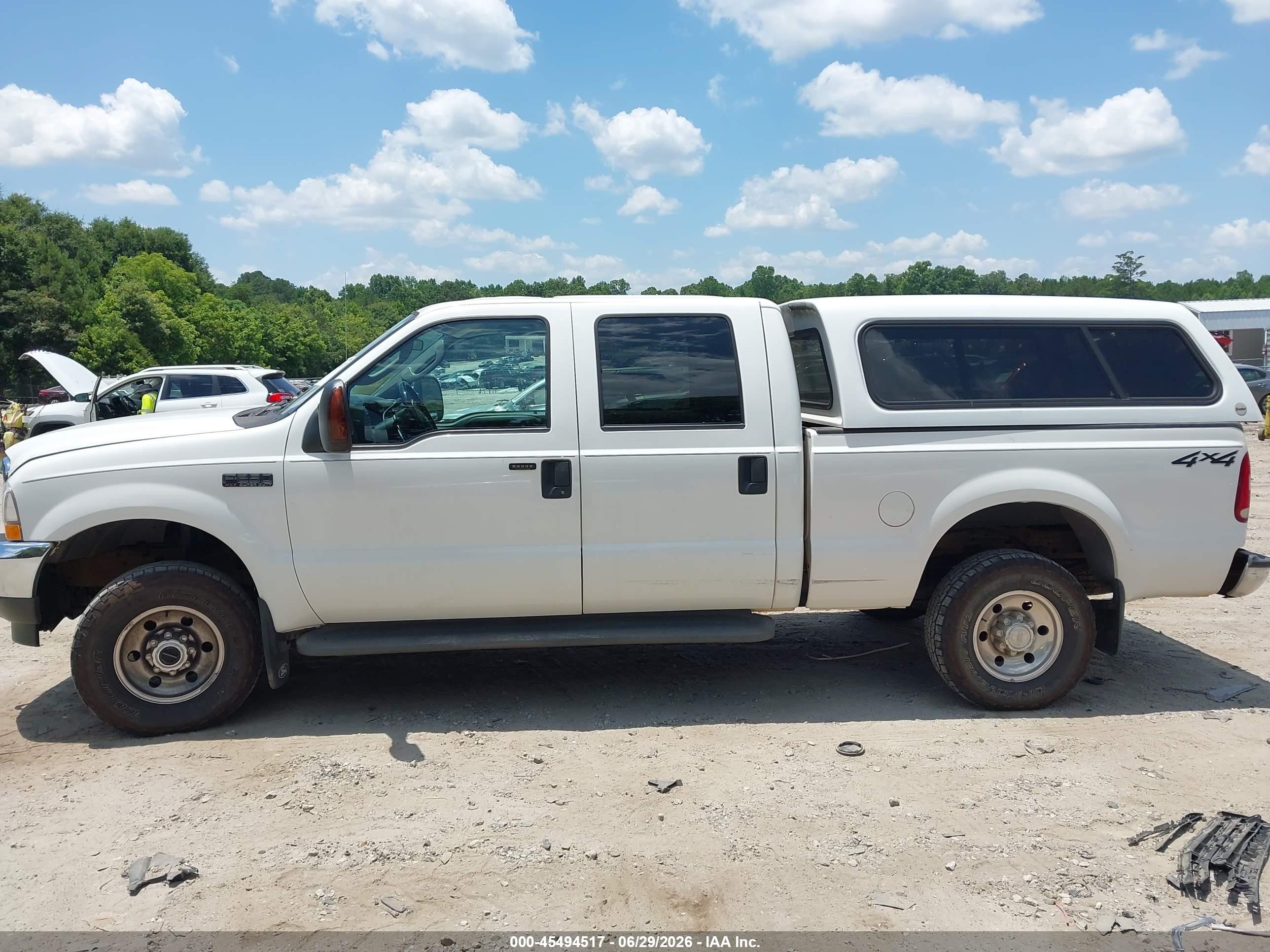 2004 Ford F-250 Lariat/xl/xlt White vin: 1FTNW21L04ED56367