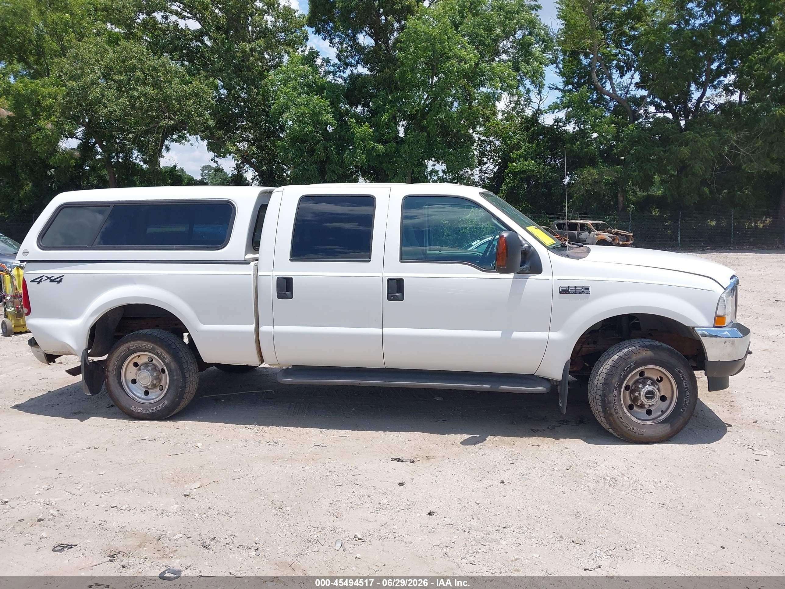 2004 Ford F-250 Lariat/xl/xlt White vin: 1FTNW21L04ED56367