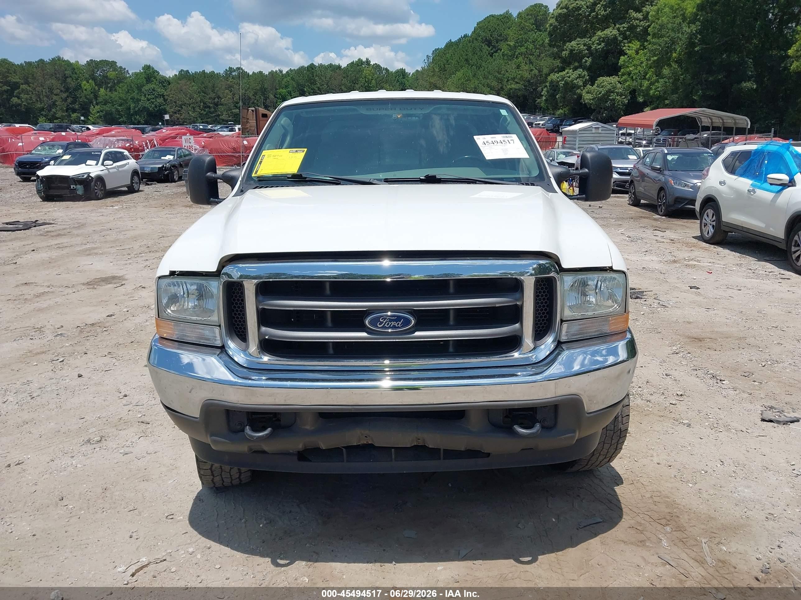 2004 Ford F-250 Lariat/xl/xlt White vin: 1FTNW21L04ED56367