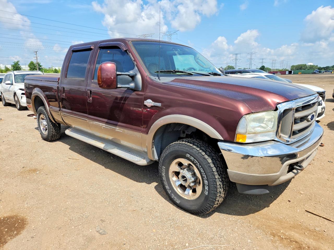2003 Ford F250 Super Duty Maroon vin: 1FTNW21L33EC34858