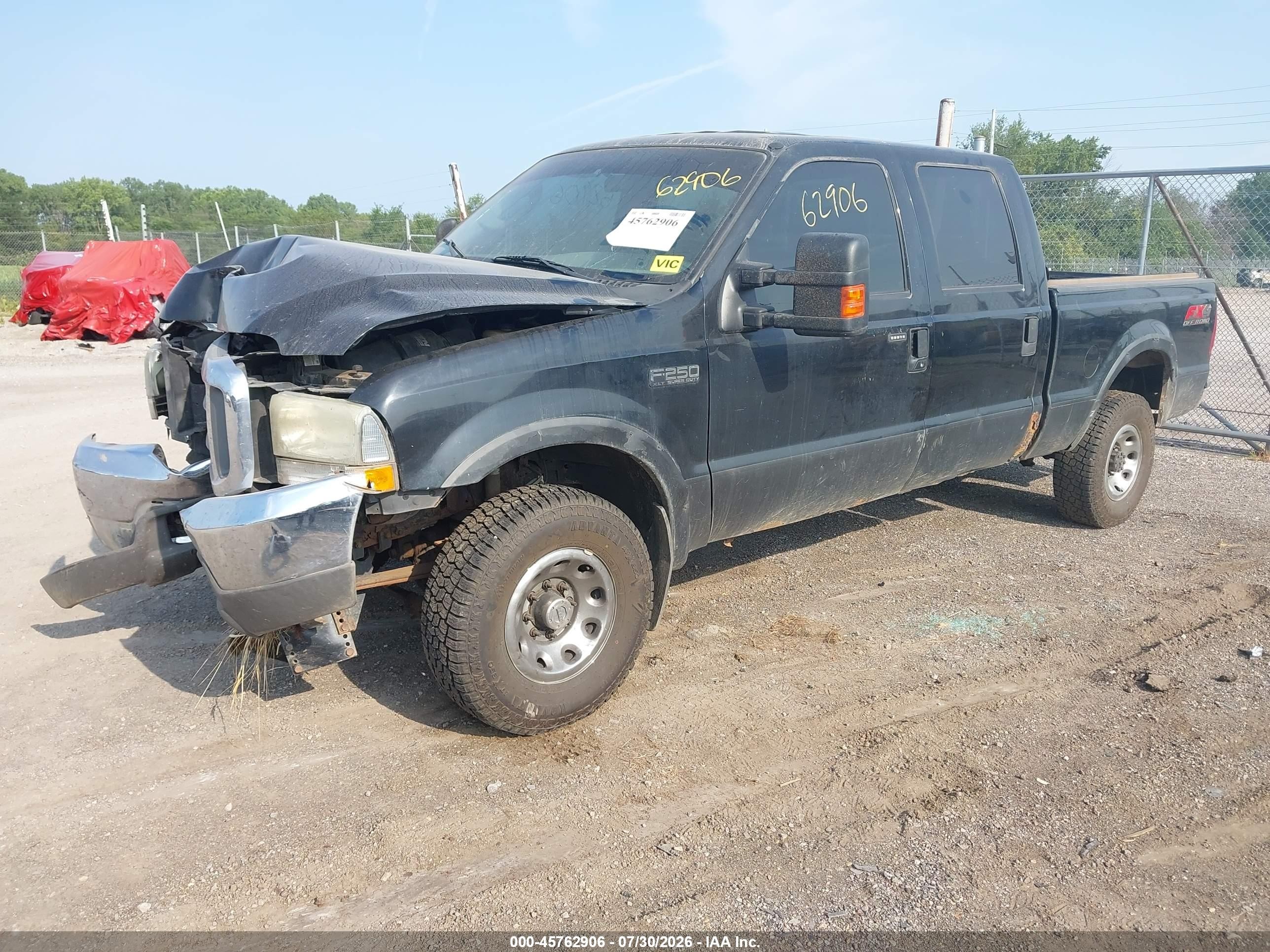 2004 Ford F-250 Lariat/xl/xlt Black vin: 1FTNW21L34EB78034