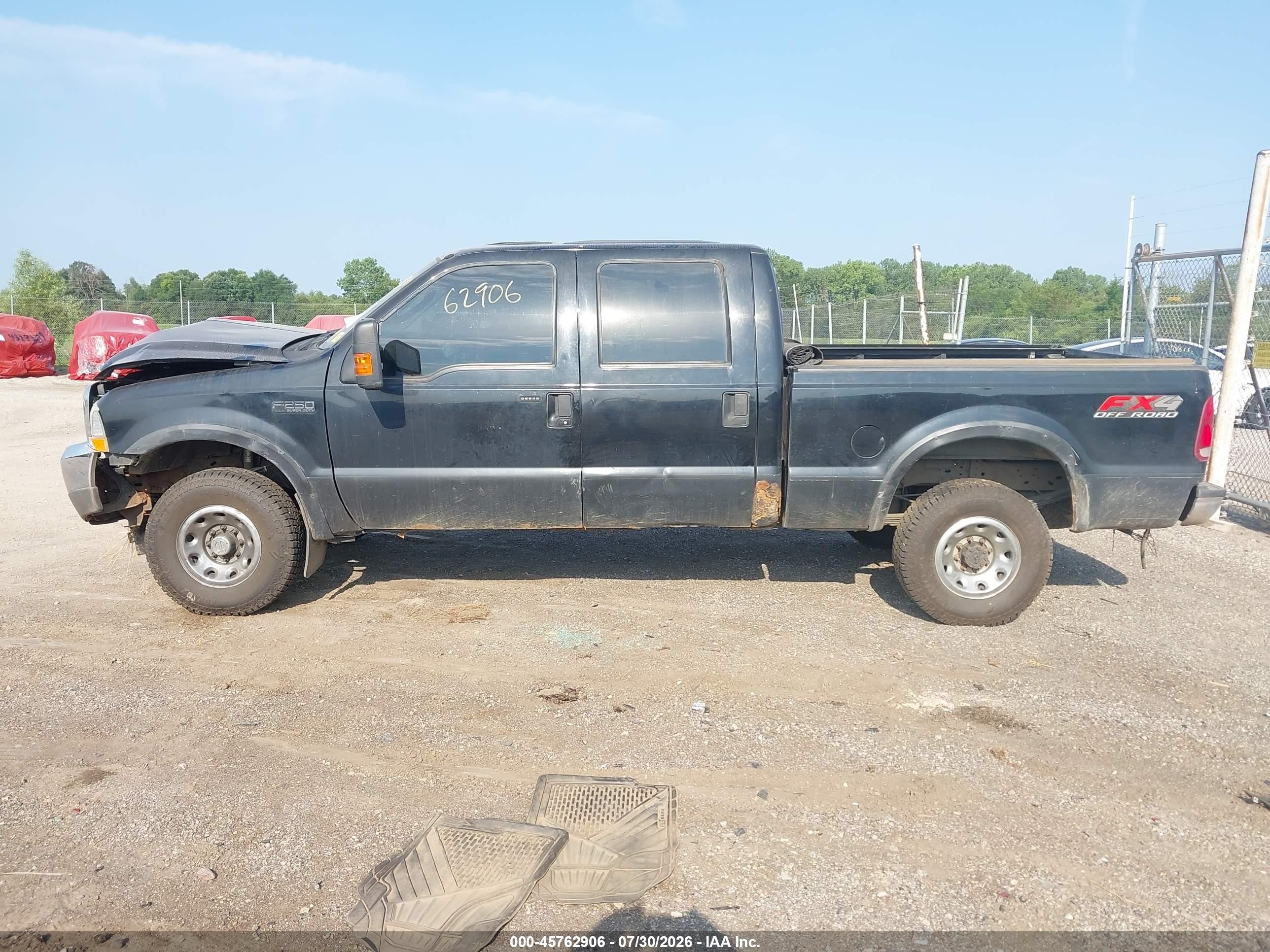 2004 Ford F-250 Lariat/xl/xlt Black vin: 1FTNW21L34EB78034