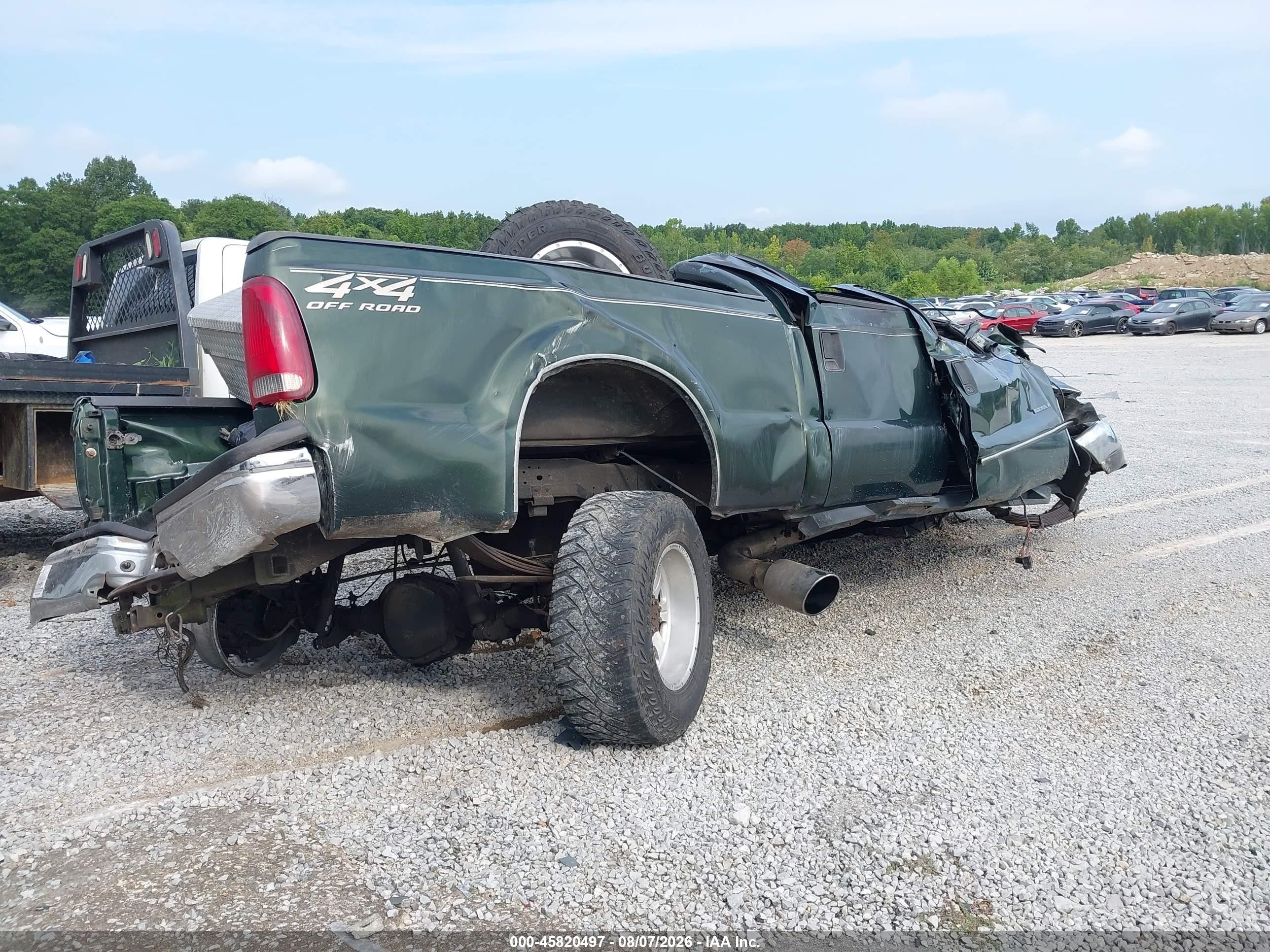 2000 Ford F-250 Lariat/xl/xlt Green vin: 1FTNW21L3YEB92005