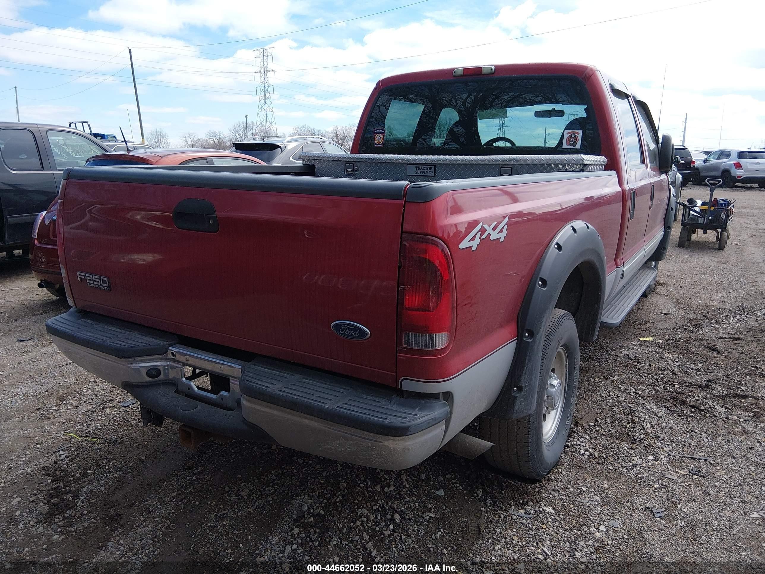 2001 Ford F-250 Lariat/xl/xlt Красный vin: 1FTNW21L41ED29104