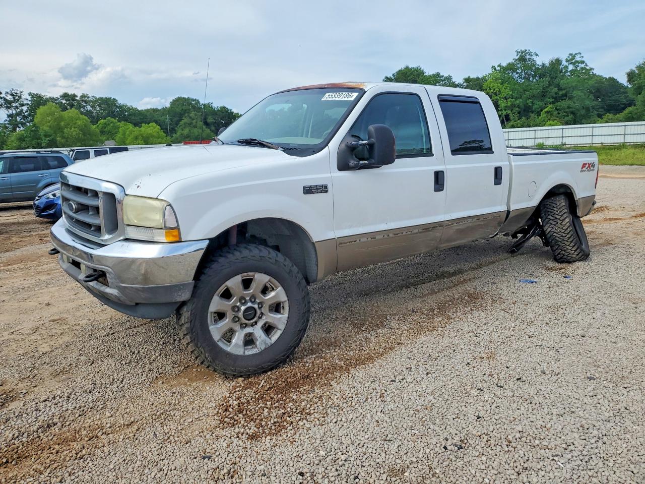 2003 Ford F250 4wd White vin: 1FTNW21L43EC73653