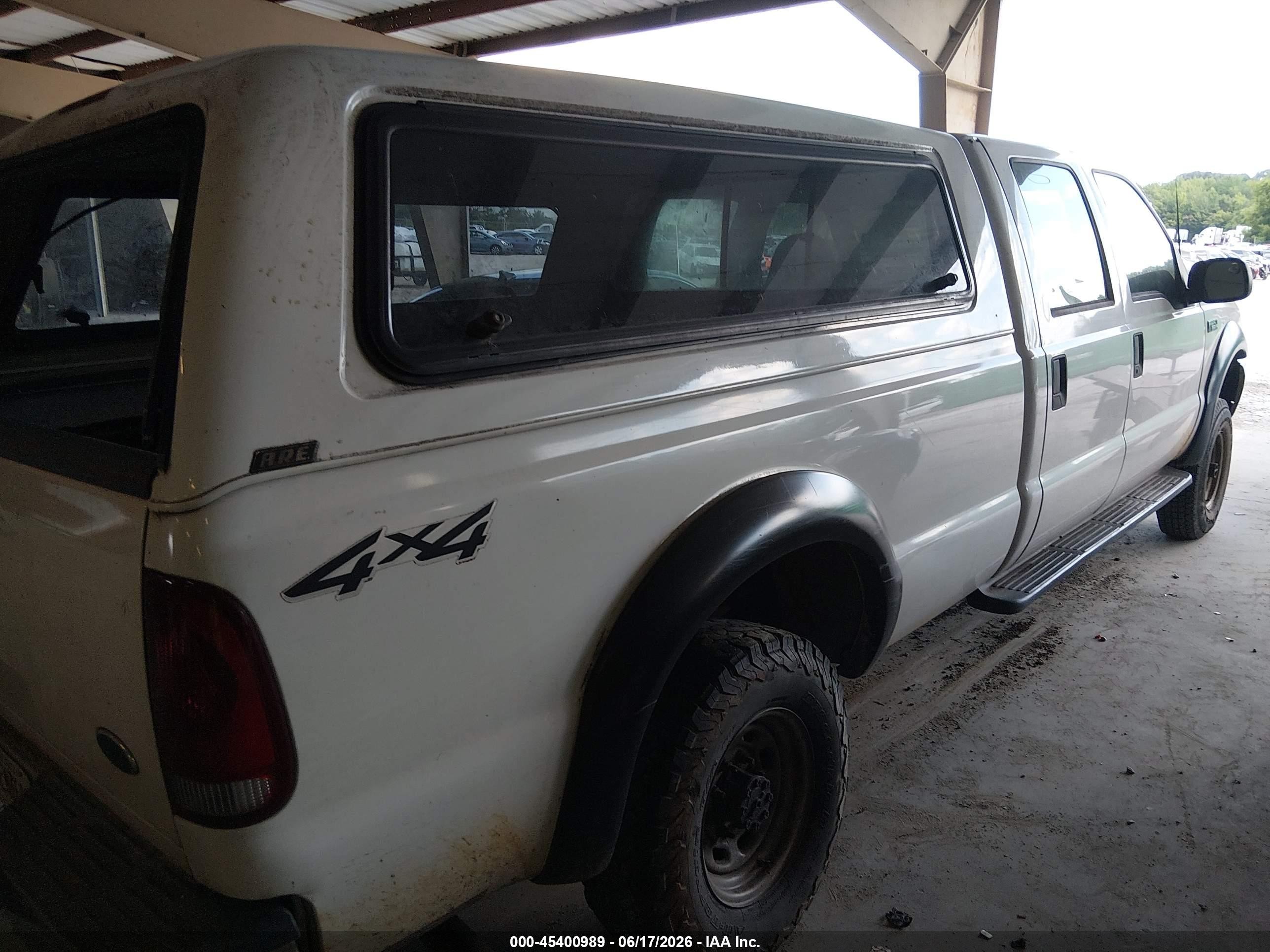2003 Ford F-250 Lariat/xl/xlt White vin: 1FTNW21L63EA07910