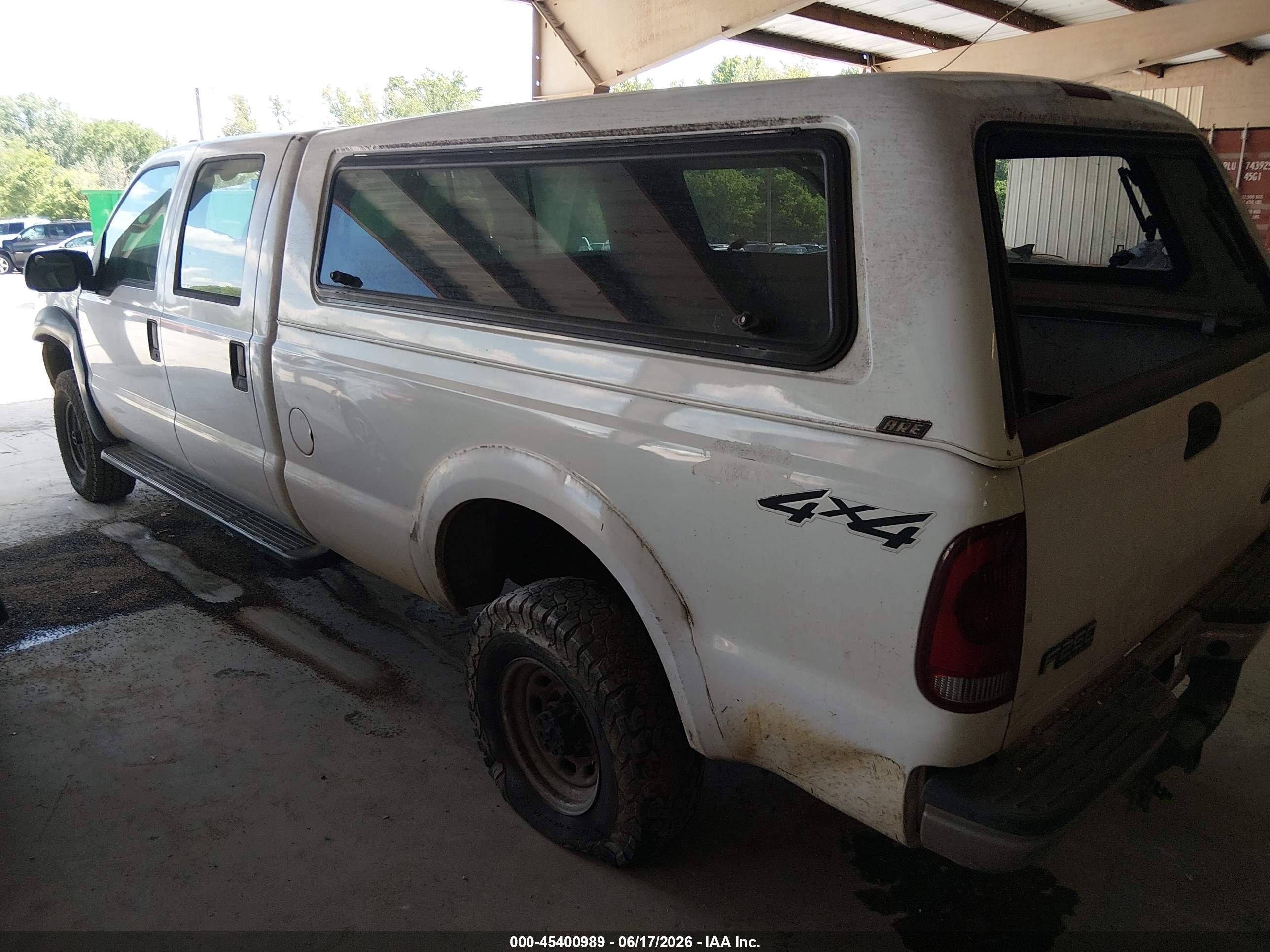 2003 Ford F-250 Lariat/xl/xlt White vin: 1FTNW21L63EA07910