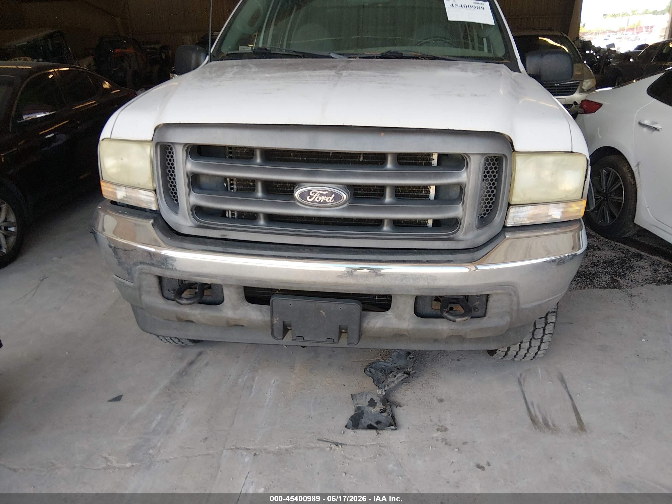 2003 Ford F-250 Lariat/xl/xlt White vin: 1FTNW21L63EA07910