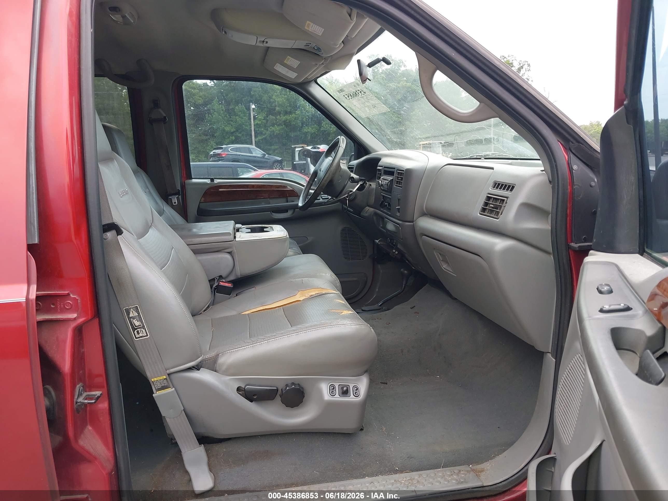 2002 Ford F-250 Lariat/xl/xlt Red vin: 1FTNW21L92EB05442